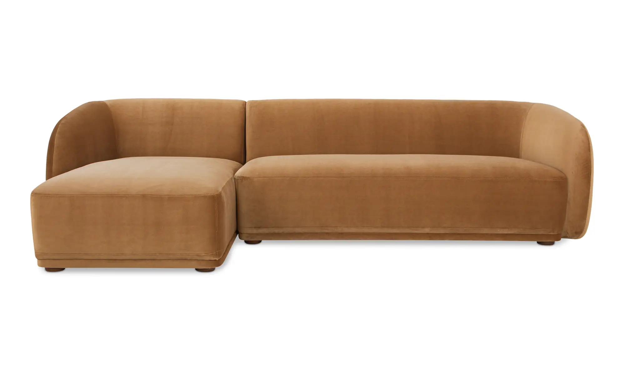 Faye Sectional Tan Faux Mohair - Image 12