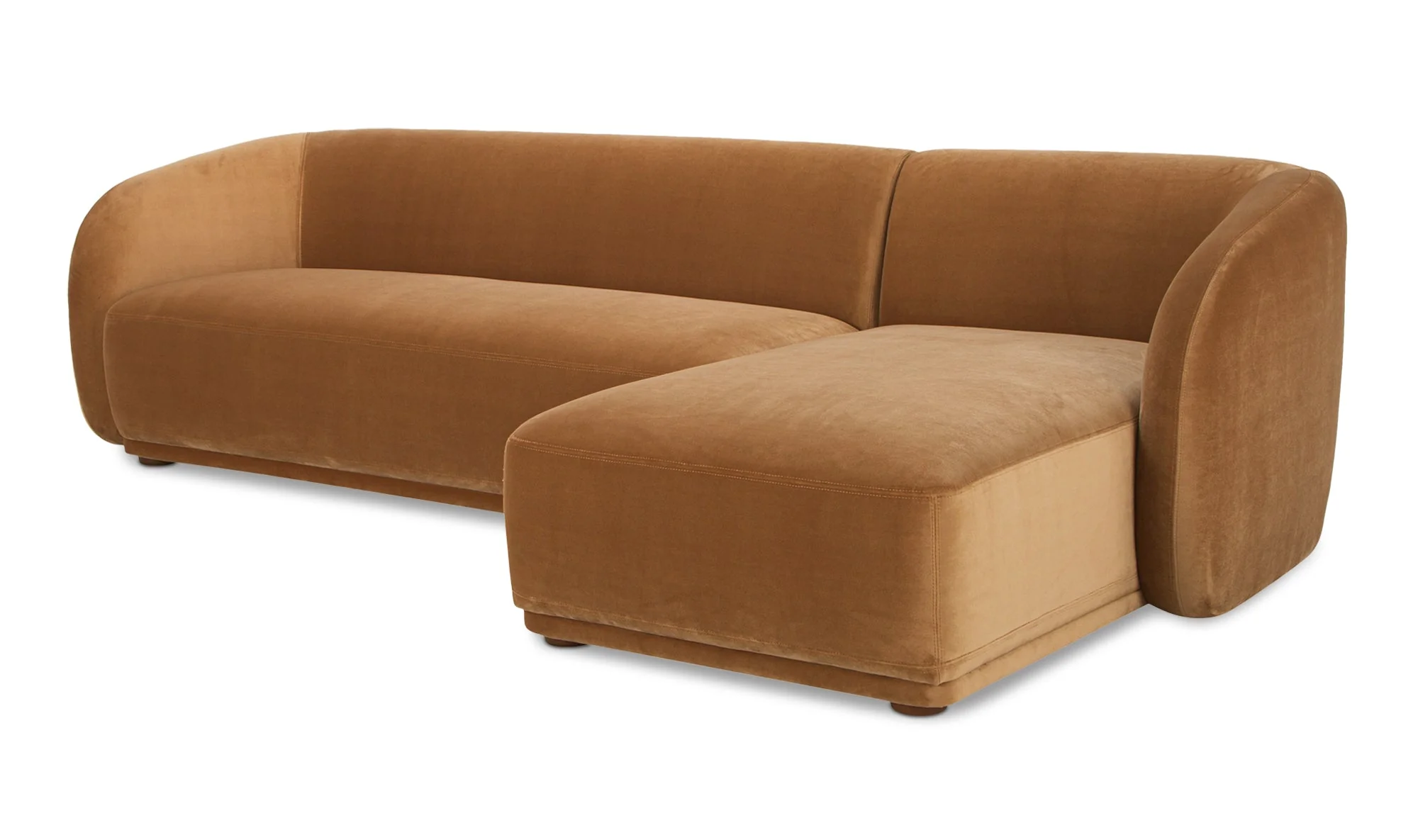 Faye Sectional Tan Faux Mohair - Image 6
