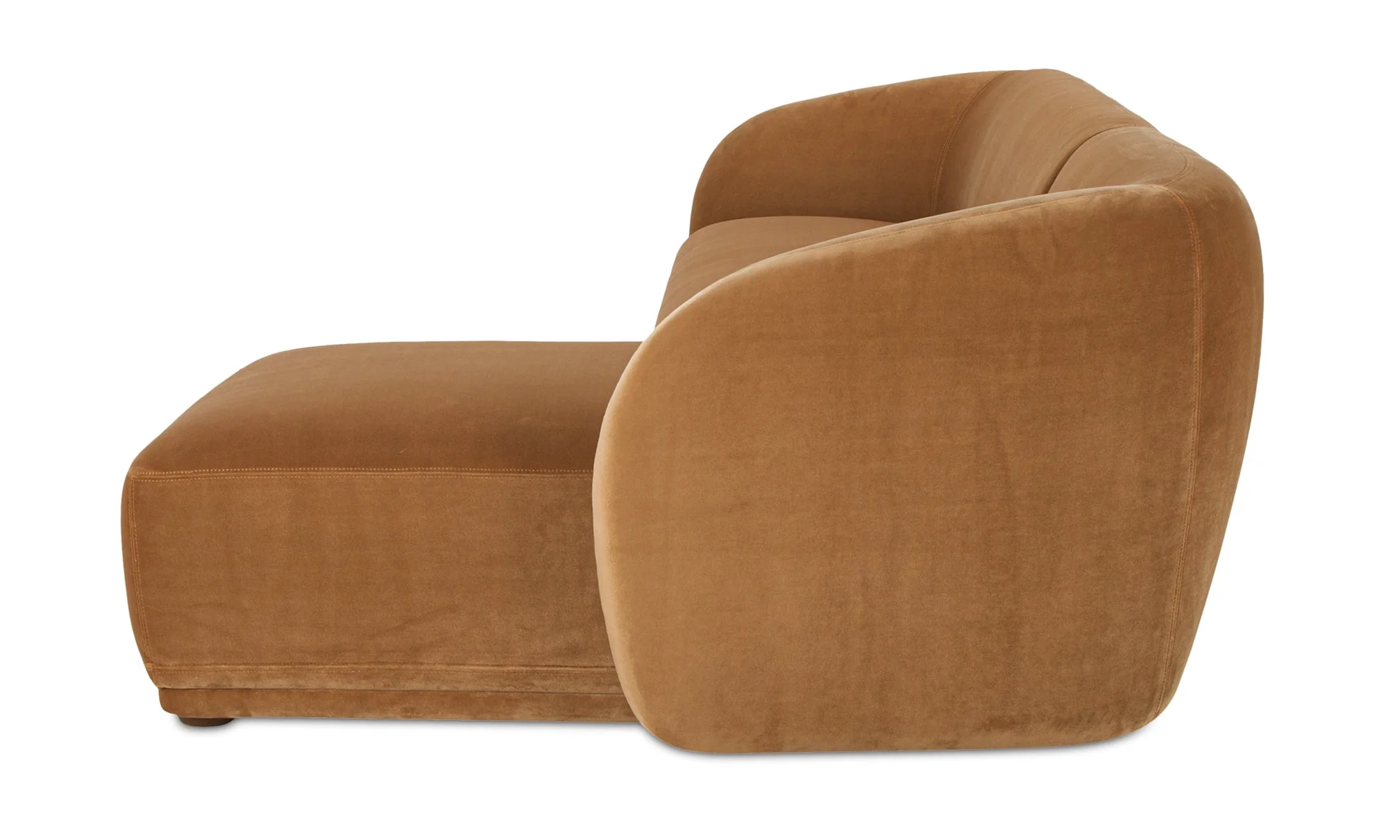 Faye Sectional Tan Faux Mohair - Image 7