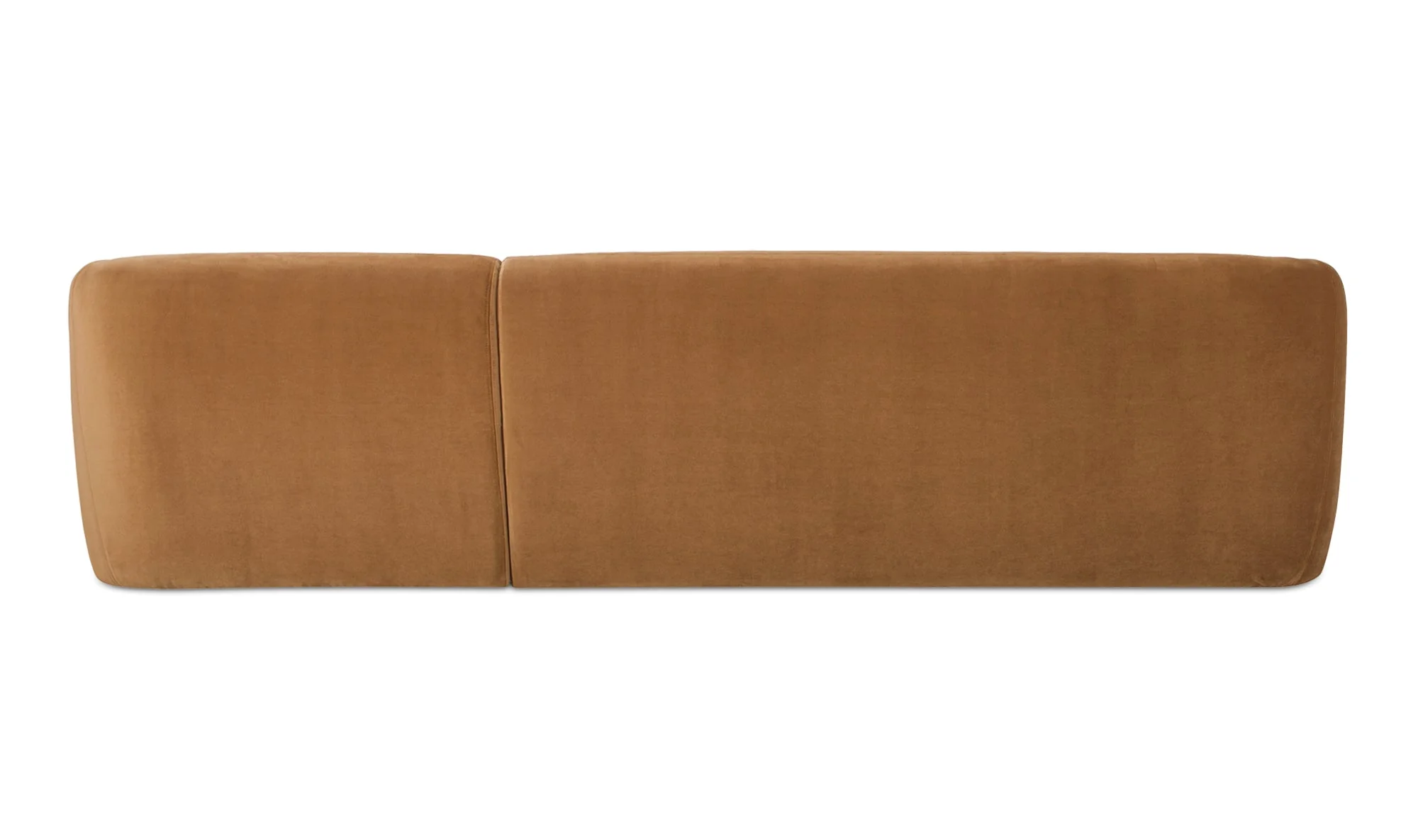Faye Sectional Tan Faux Mohair - Image 8