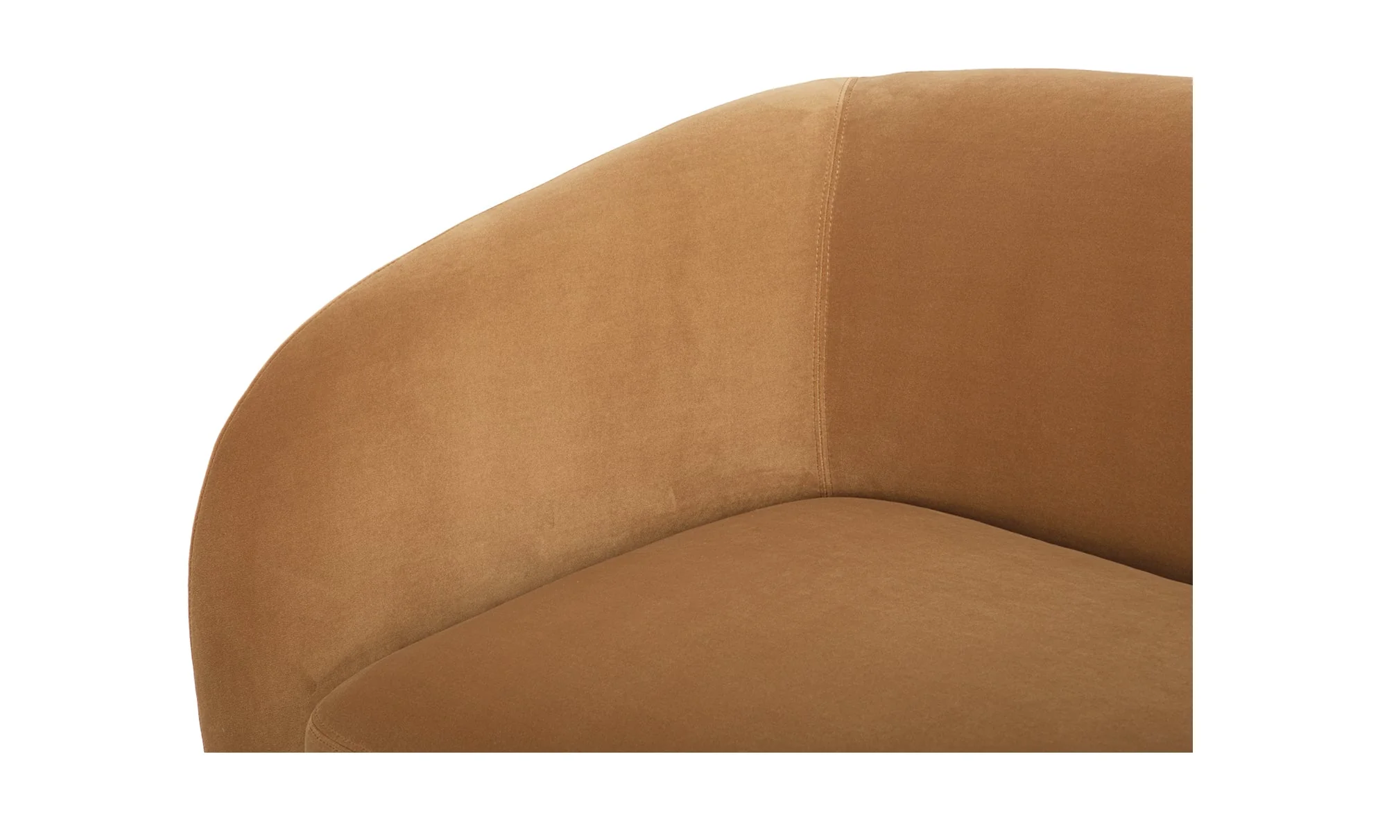 Faye Sofa Tan Faux Mohair - Image 9