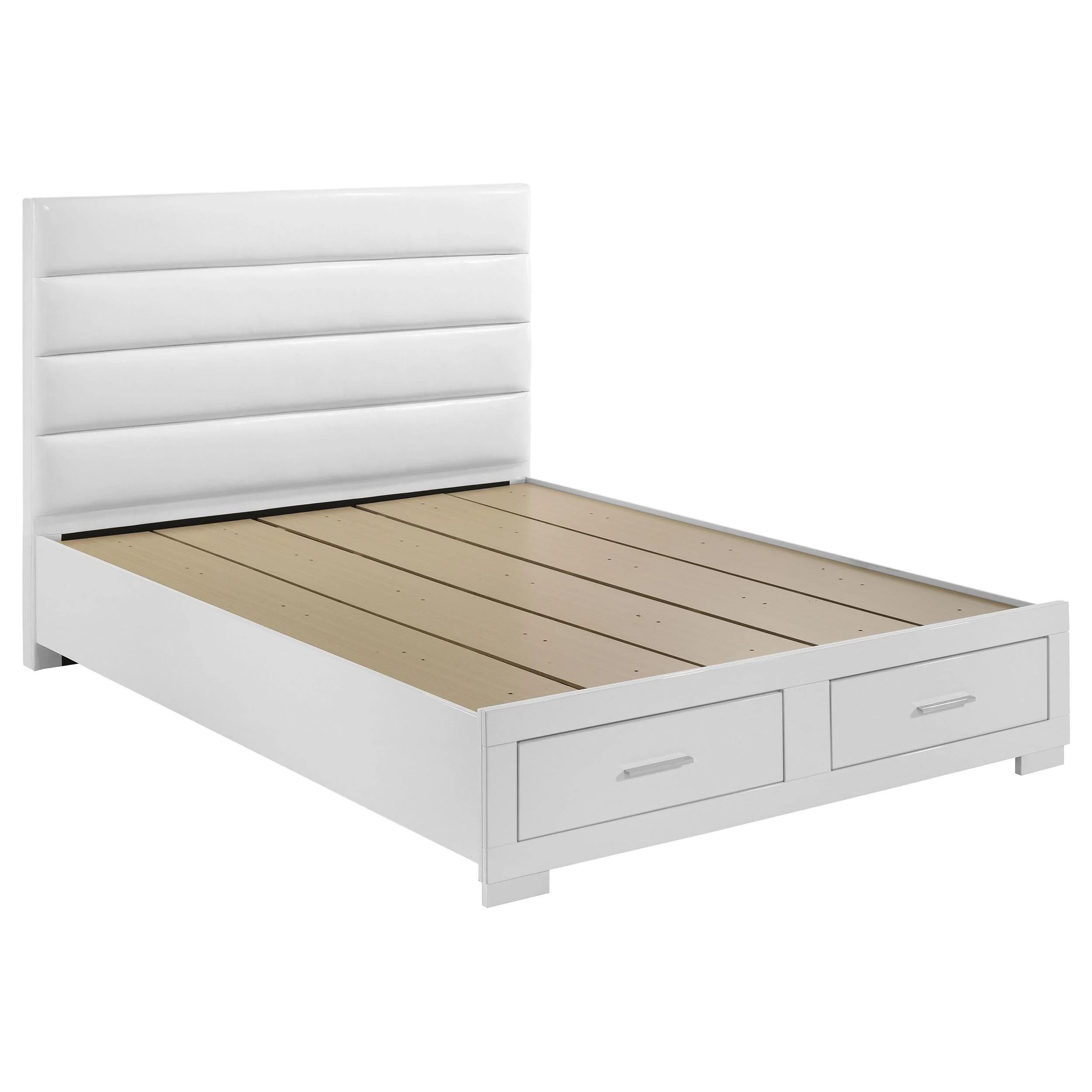 Felicity California King Storage Bed White High Gloss - Image 3
