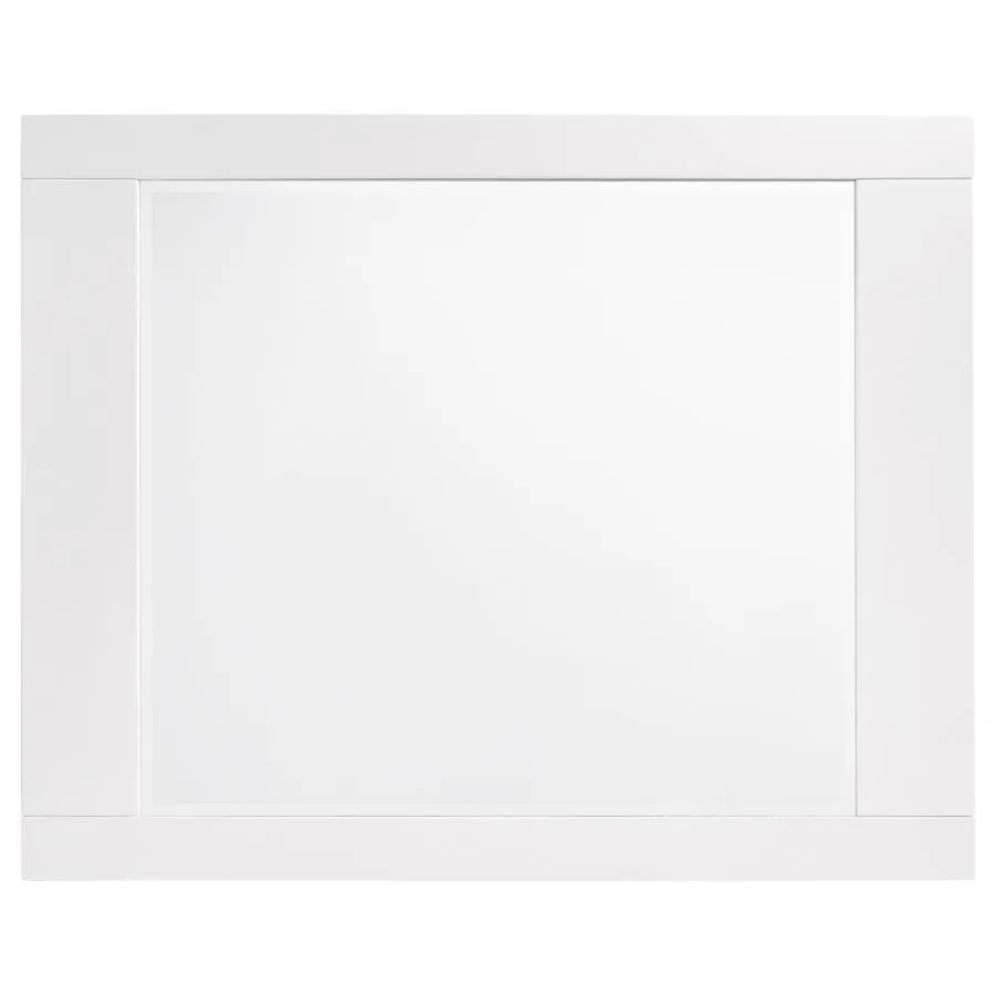 Felicity Glossy White 6-Piece Queen Bedroom Set with Plank Headboard - Image 11