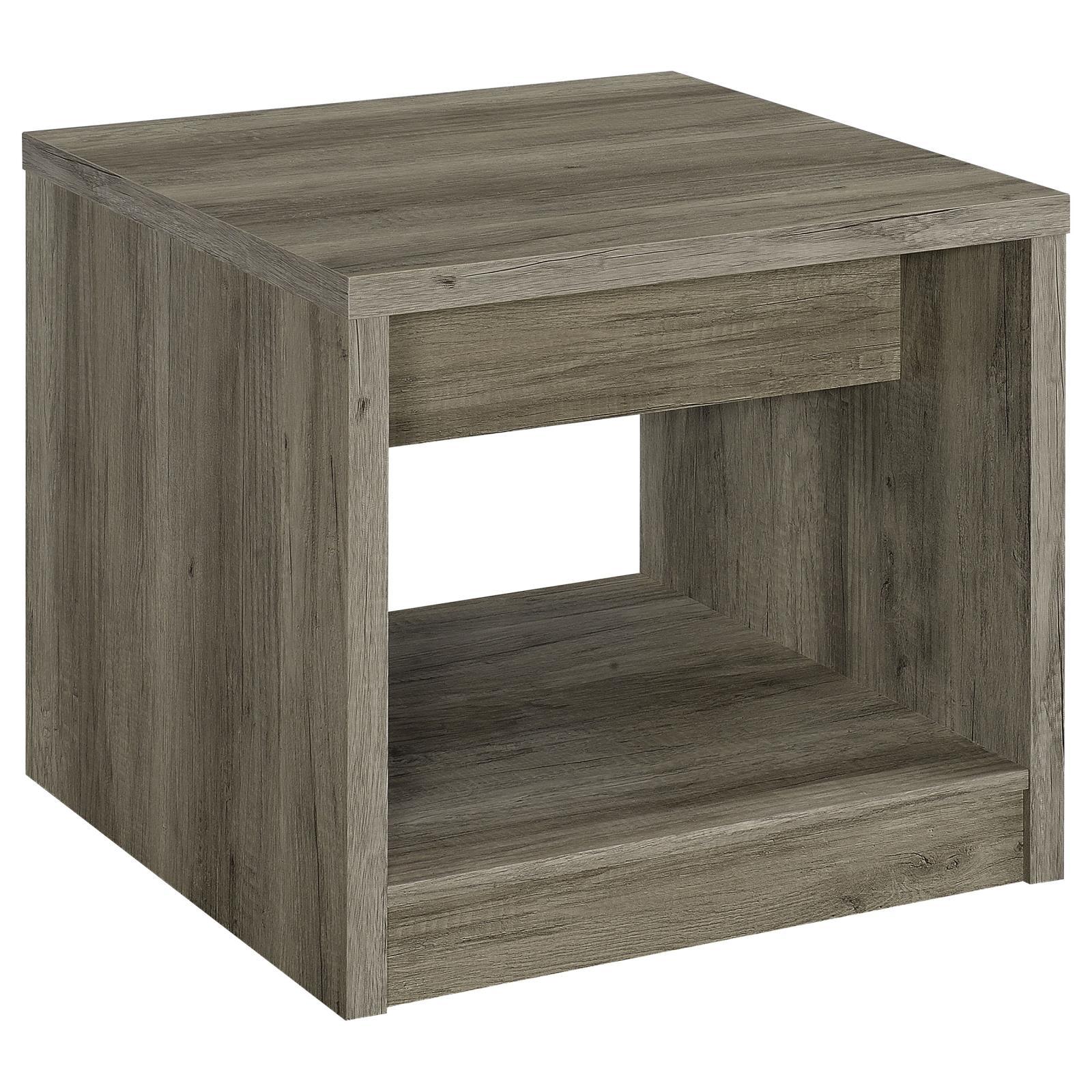 Felix Gray Driftwood 1-drawer Square Engineered Wood End Table - Image 5