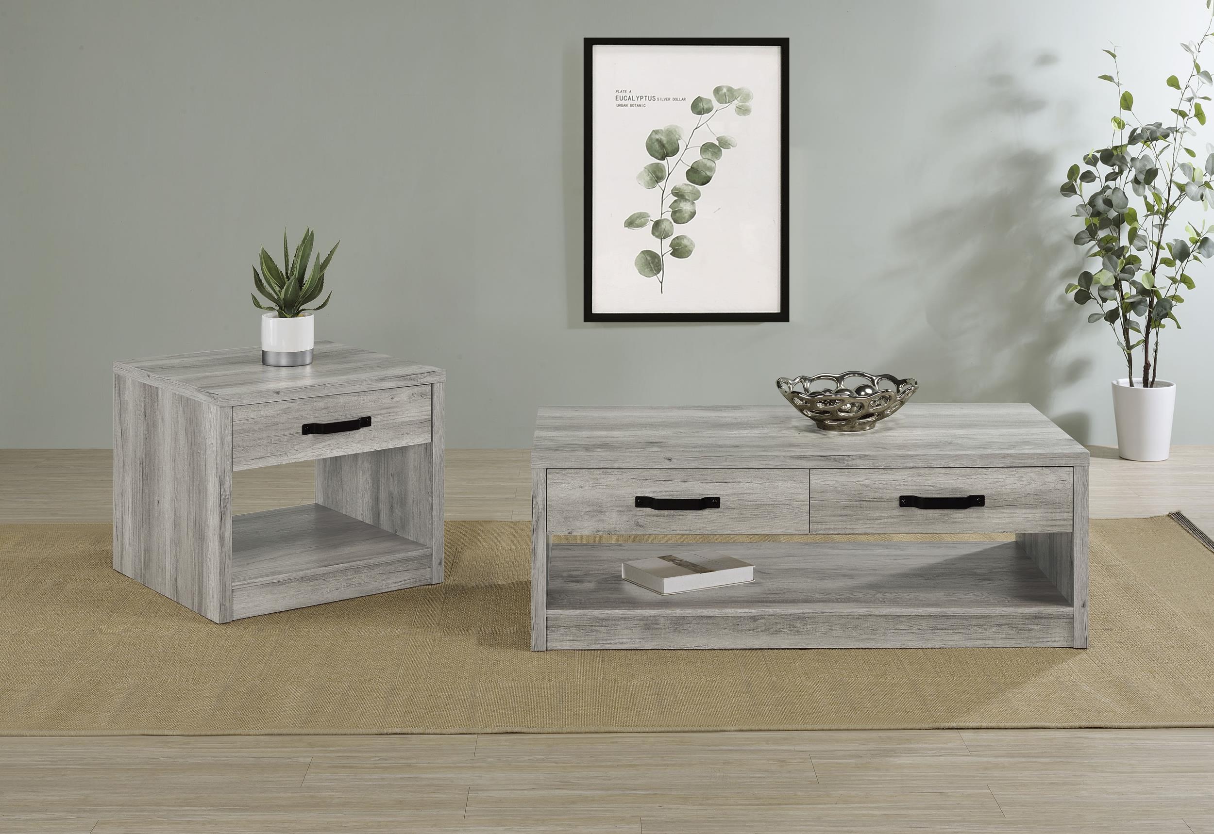 Felix Gray Driftwood 2-Piece Coffee and End Table Set
