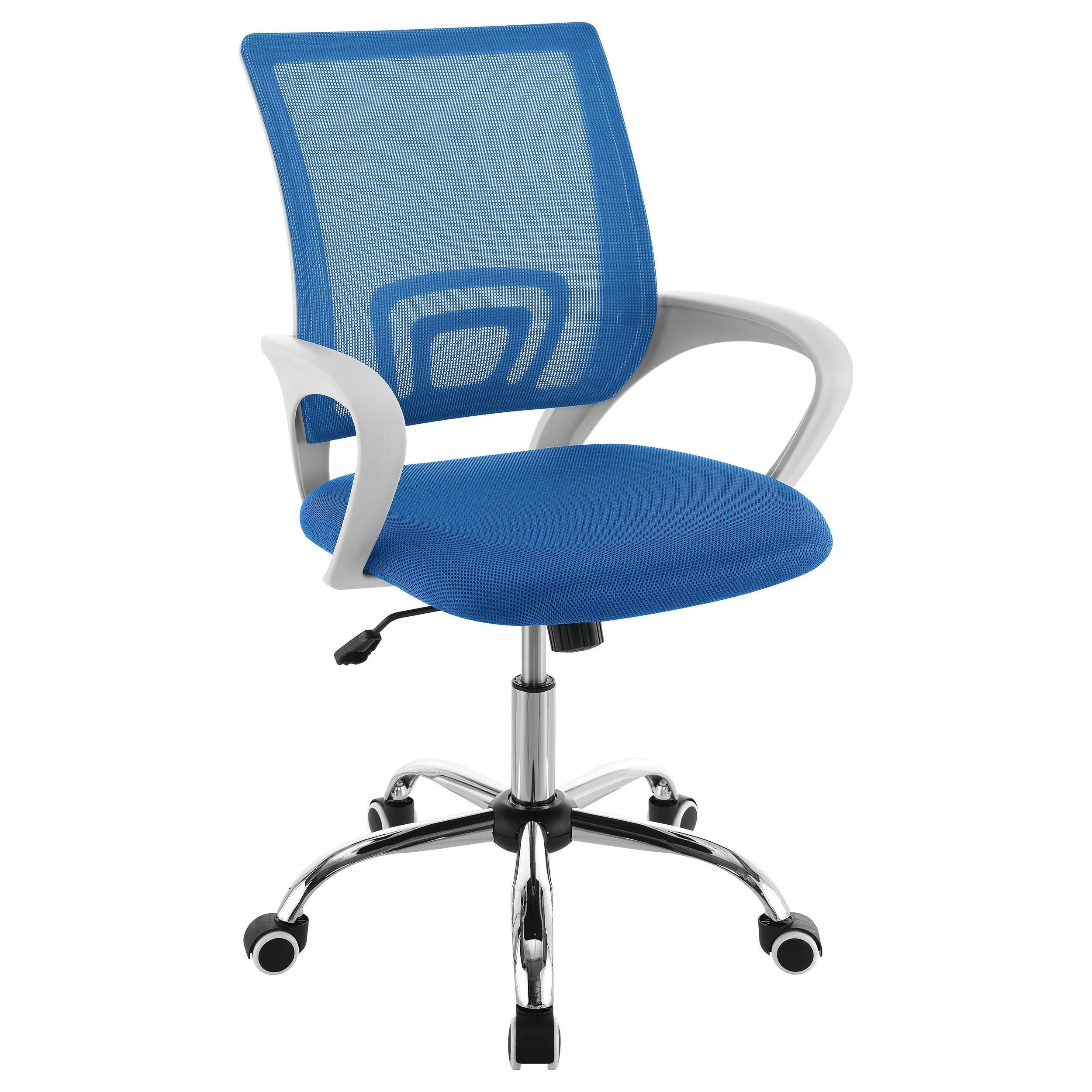 Felton Blue Upholstered Adjustable Home Office Desk Chair - Image 12