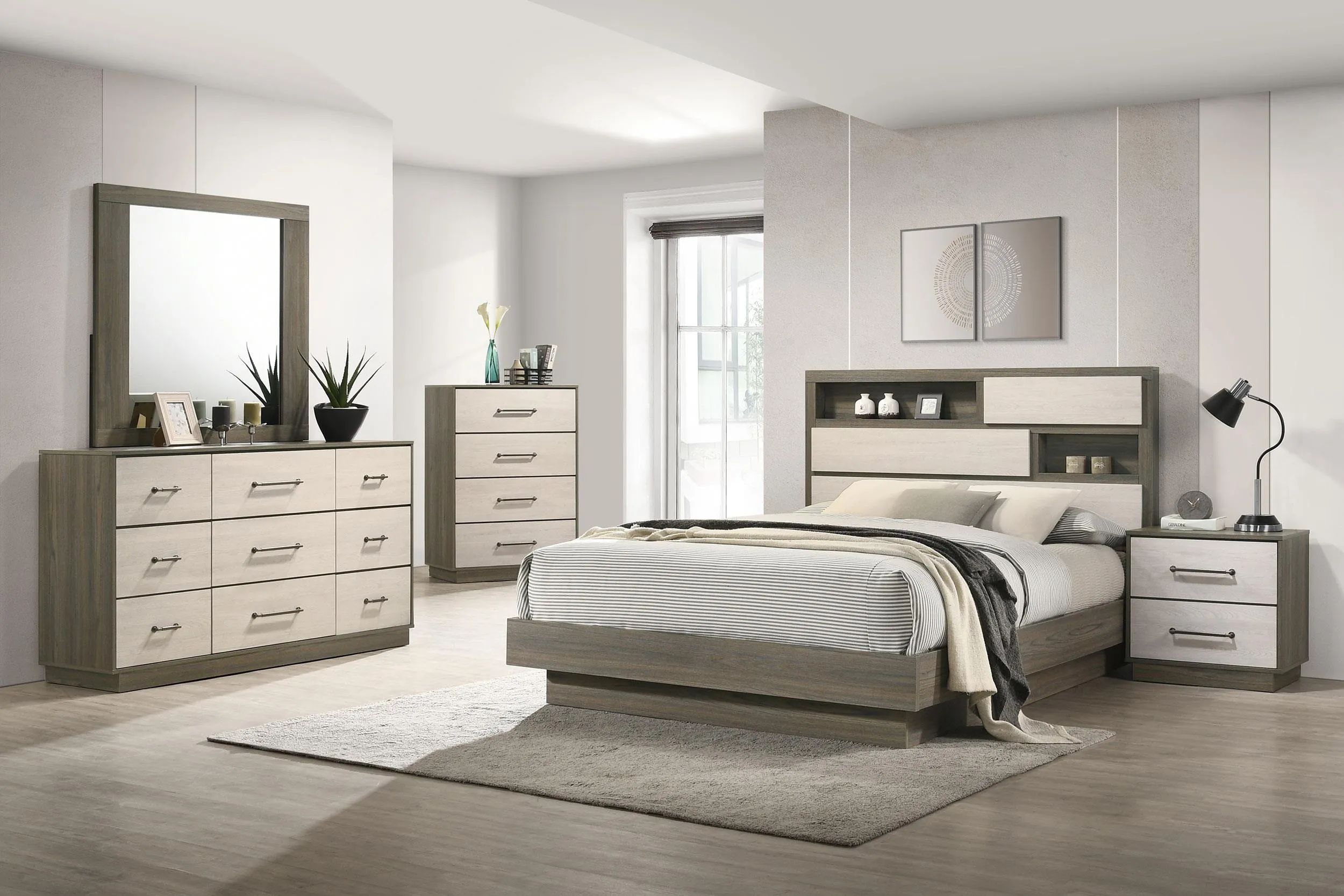 Fenwick Gray Oak 9-drawer Dresser - Image 17