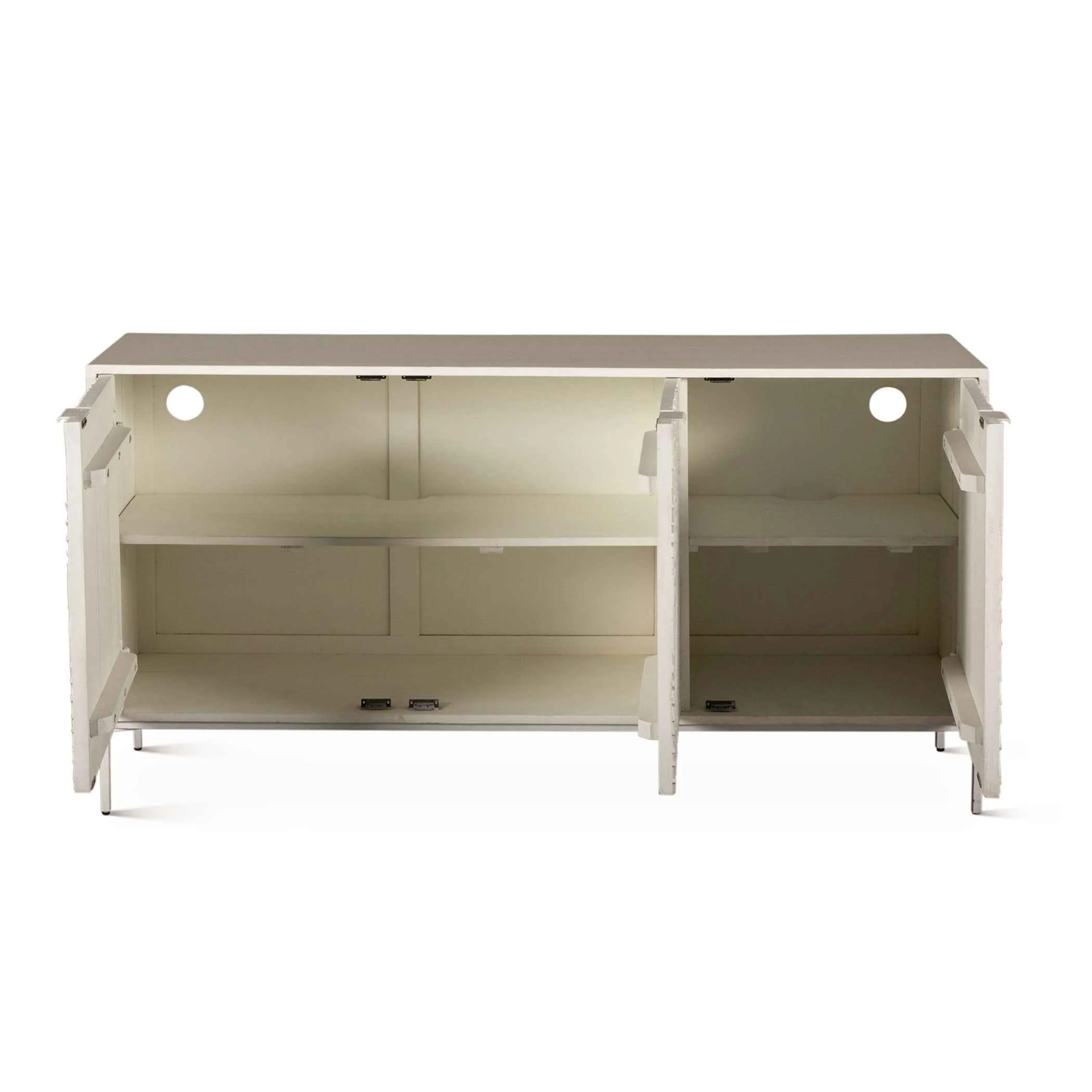 Fern 57" Sideboard with Three Doors in Coastal White - Image 4