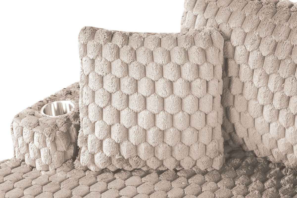 Ferryhill Taupe 2-Arm Chaise - Image 5