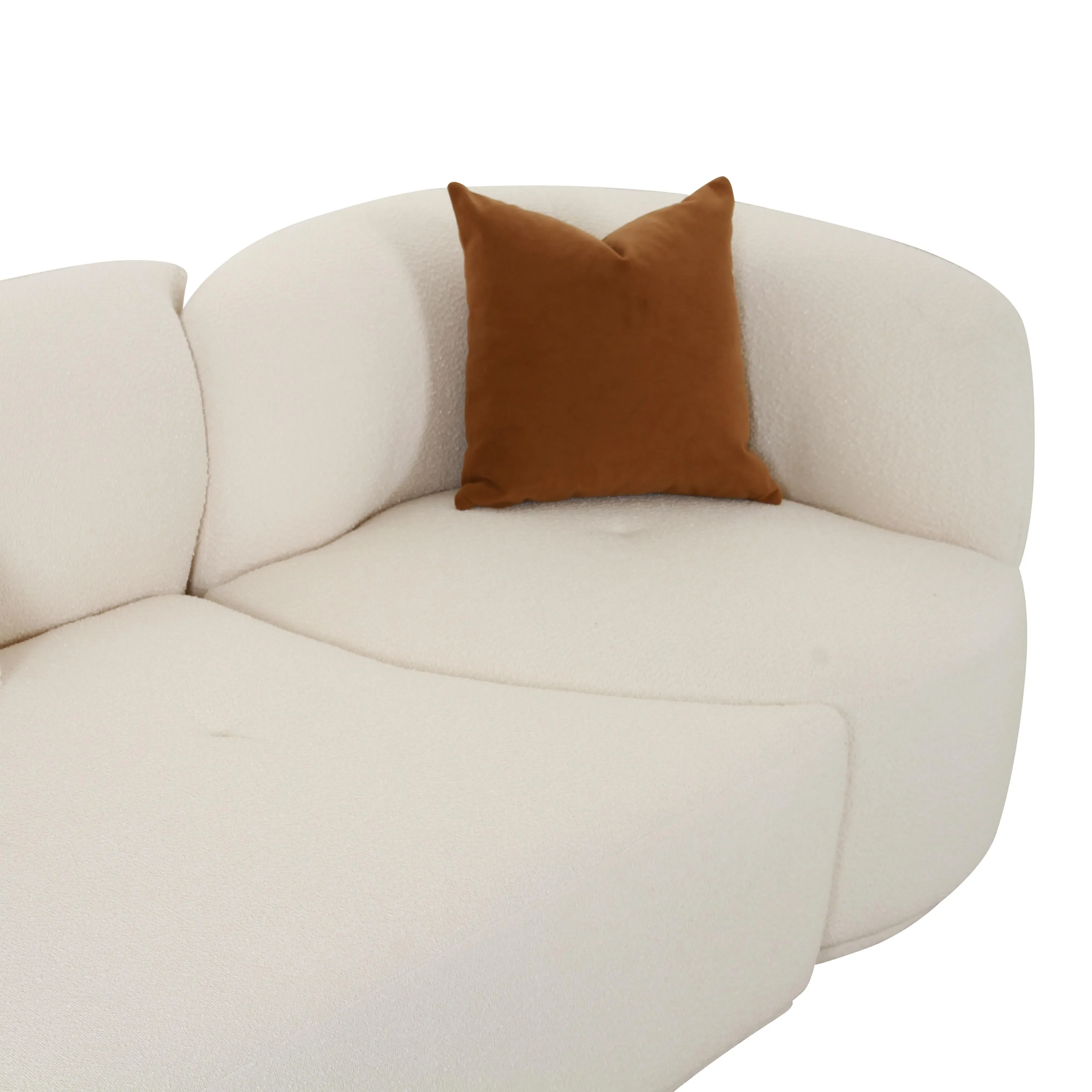 Fickle Cream Boucle 3-Piece Chaise Modular Sofa - Image 7