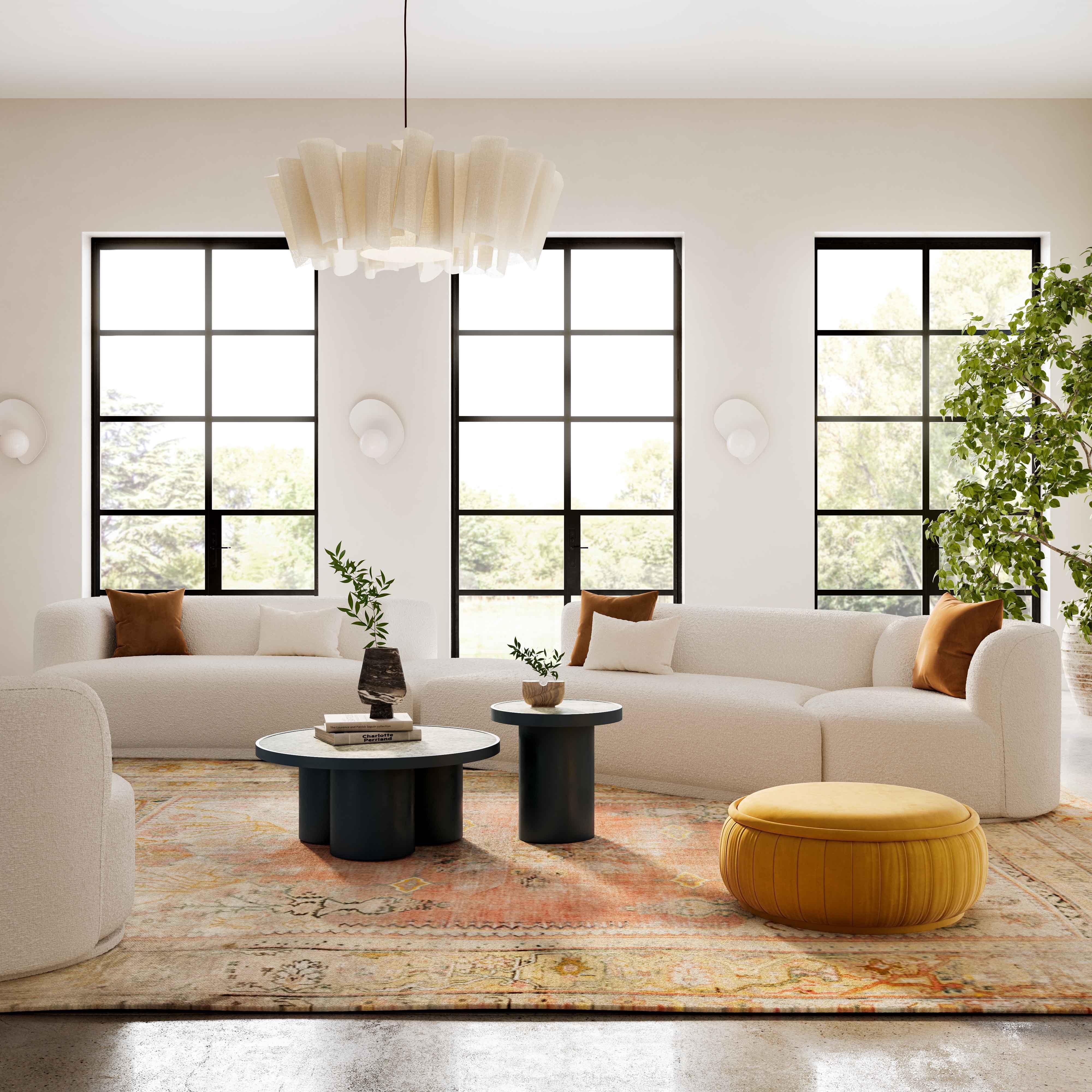 Fickle Cream Boucle 4-Piece Modular Sectional - Image 9
