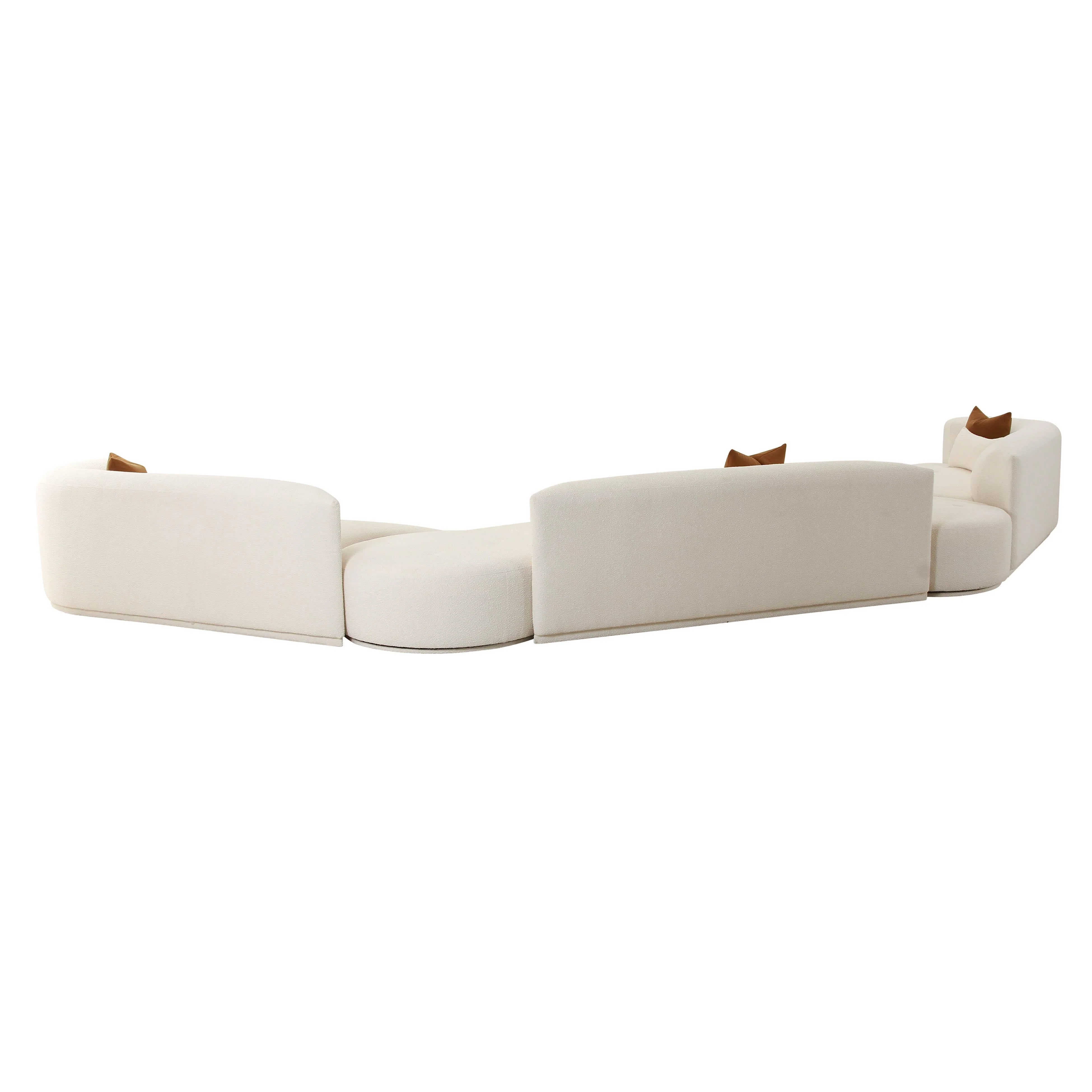 Fickle Cream Boucle 5-Piece Modular Sectional - Image 3