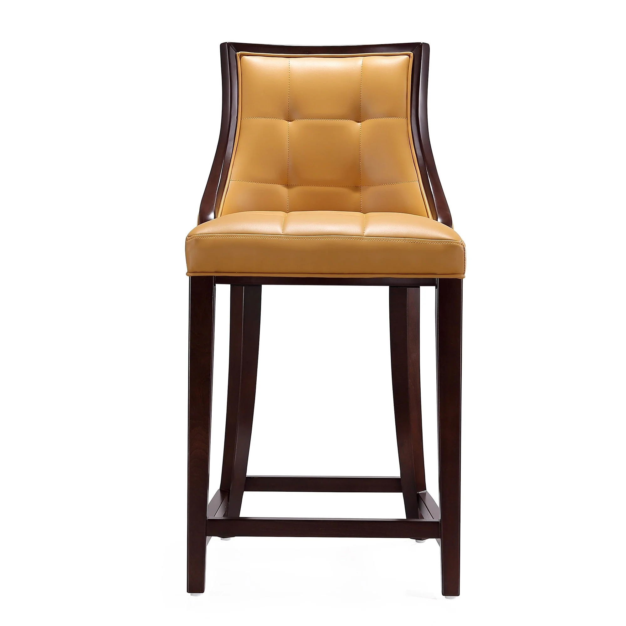 Fifth Ave Counter Stool in Camel and Dark Walnut (set of 2) - Image 5