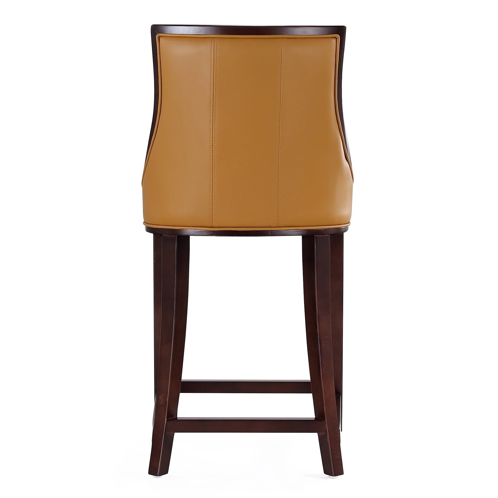 Fifth Ave Counter Stool in Camel and Dark Walnut (set of 2) - Image 8