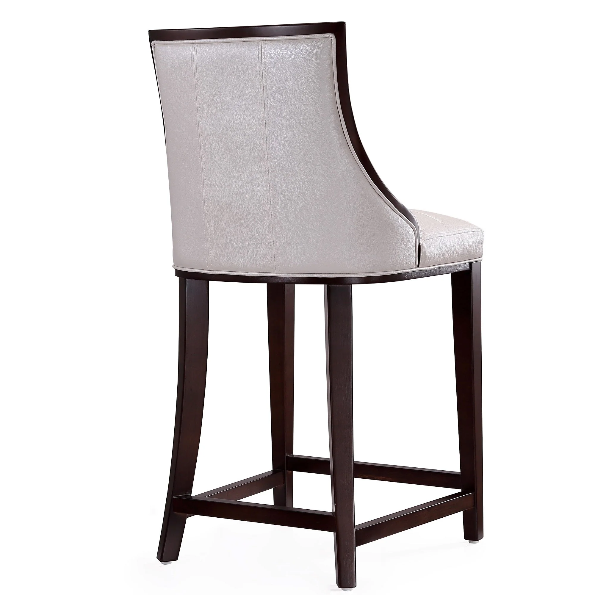 Fifth Ave Counter Stool in Pearl White and Walnut (set of 2) - Image 7