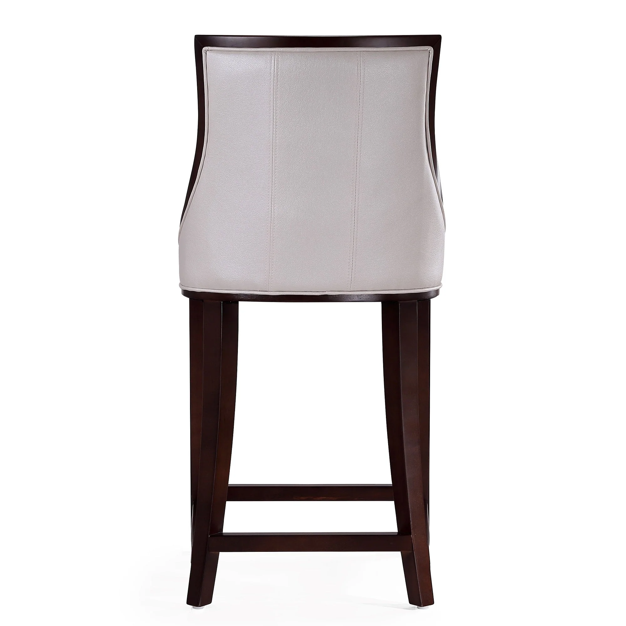 Fifth Ave Counter Stool in Pearl White and Walnut (set of 2) - Image 8