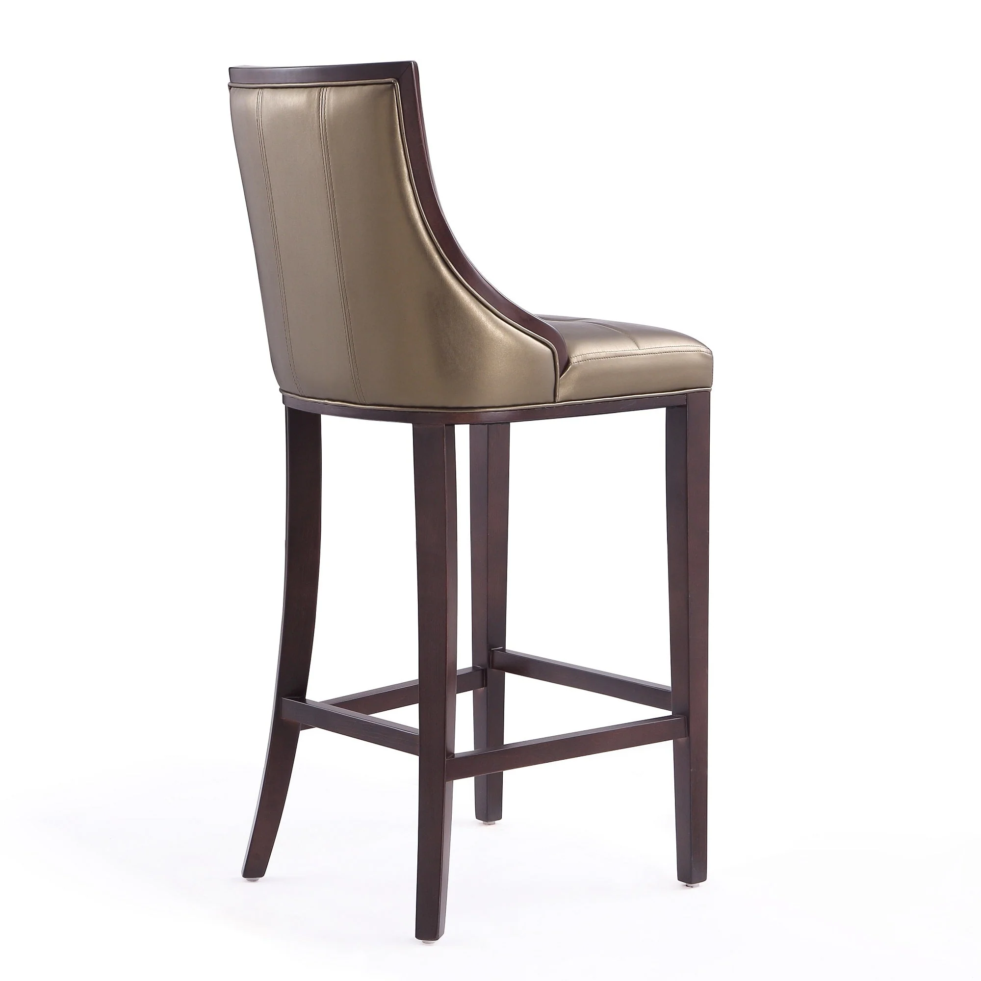 Fifth Avenue Bar Stool in Bronze and Walnut (set of 2) - Image 7