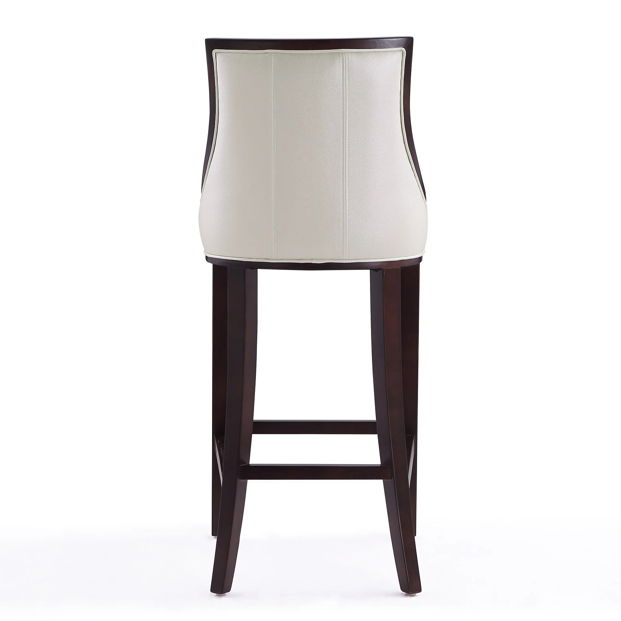 Fifth Avenue Bar Stool in Pearl White and Walnut - Image 7