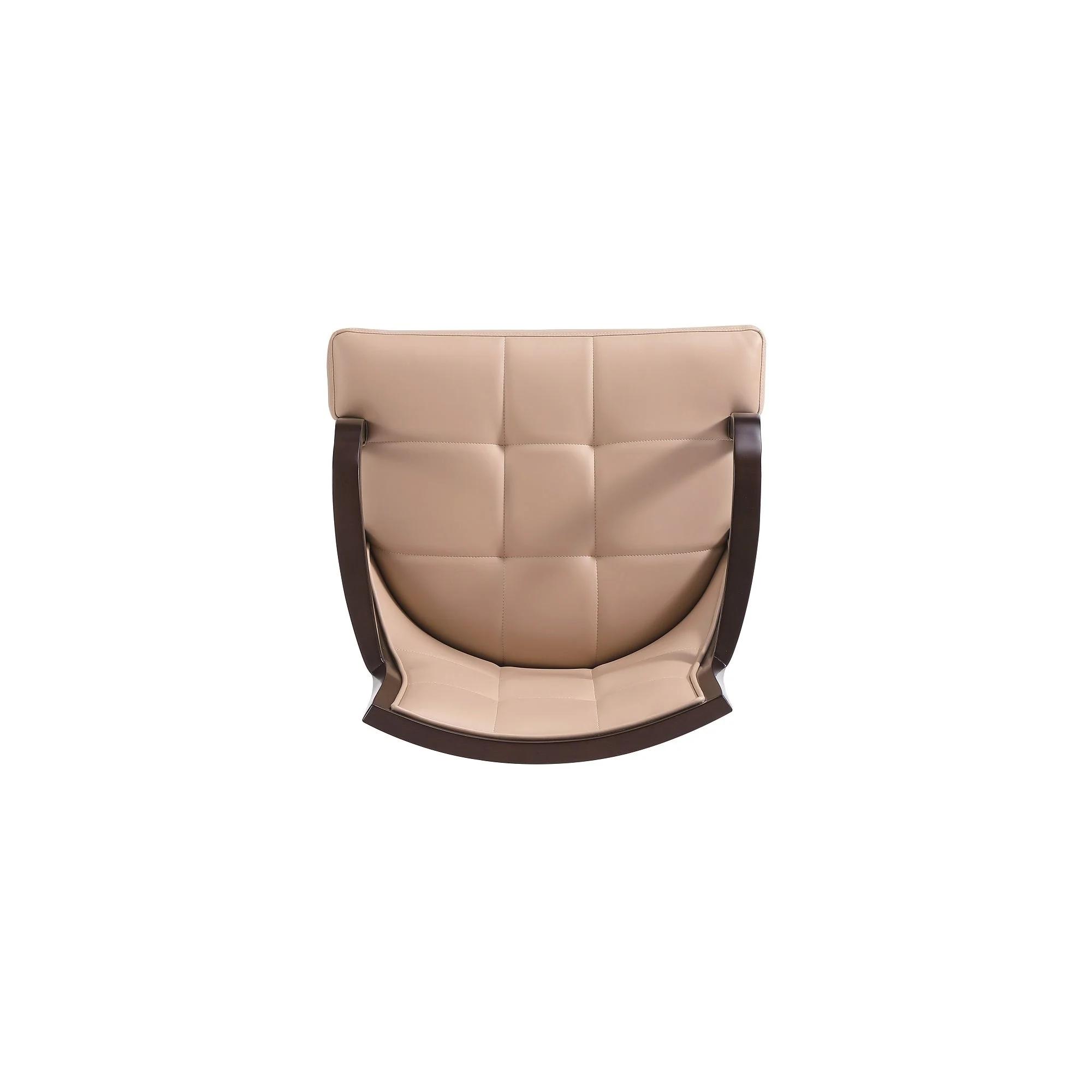 Fifth Avenue Faux Leather and Velvet Dining Armchair in Tan and Walnut (set of 2) - Image 8