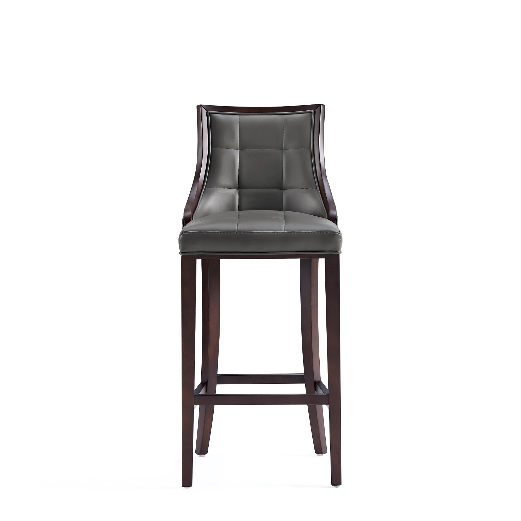 Fifth Avenue Faux Leather Barstool in Pebble Grey (set of 2) - Image 5