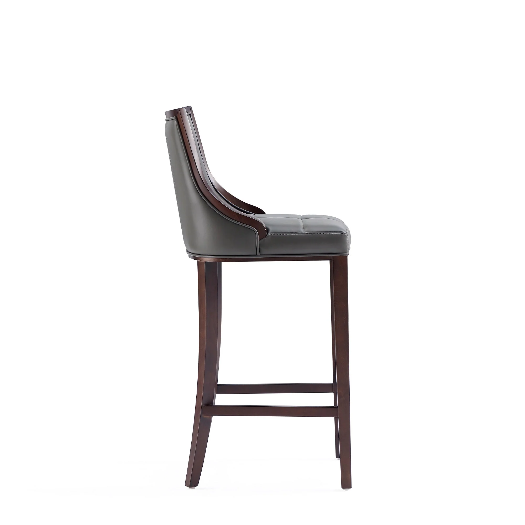 Fifth Avenue Faux Leather Barstool in Pebble Grey (set of 3) - Image 6