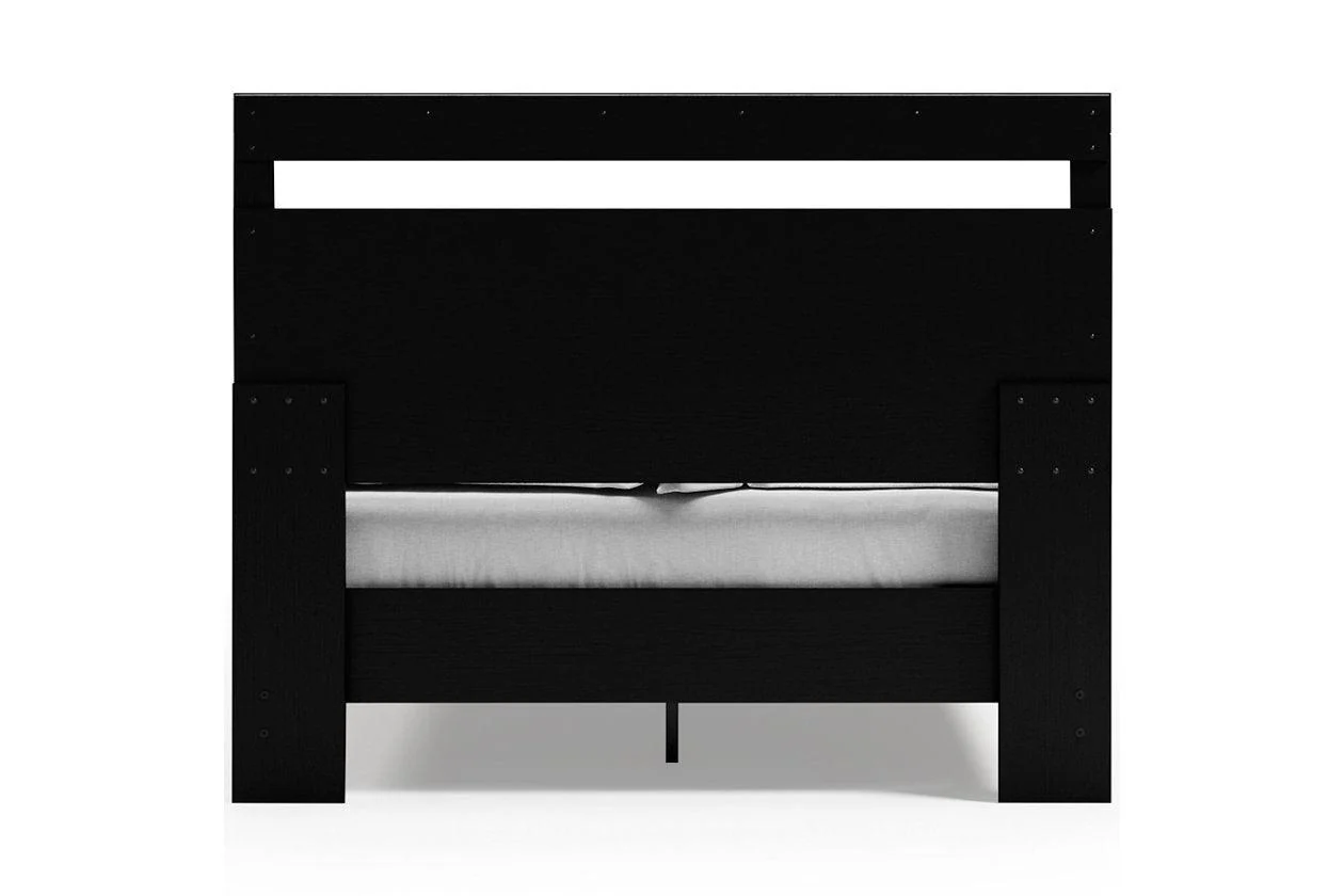 Finch Black/Brown Queen Panel Platform Bed - Image 6