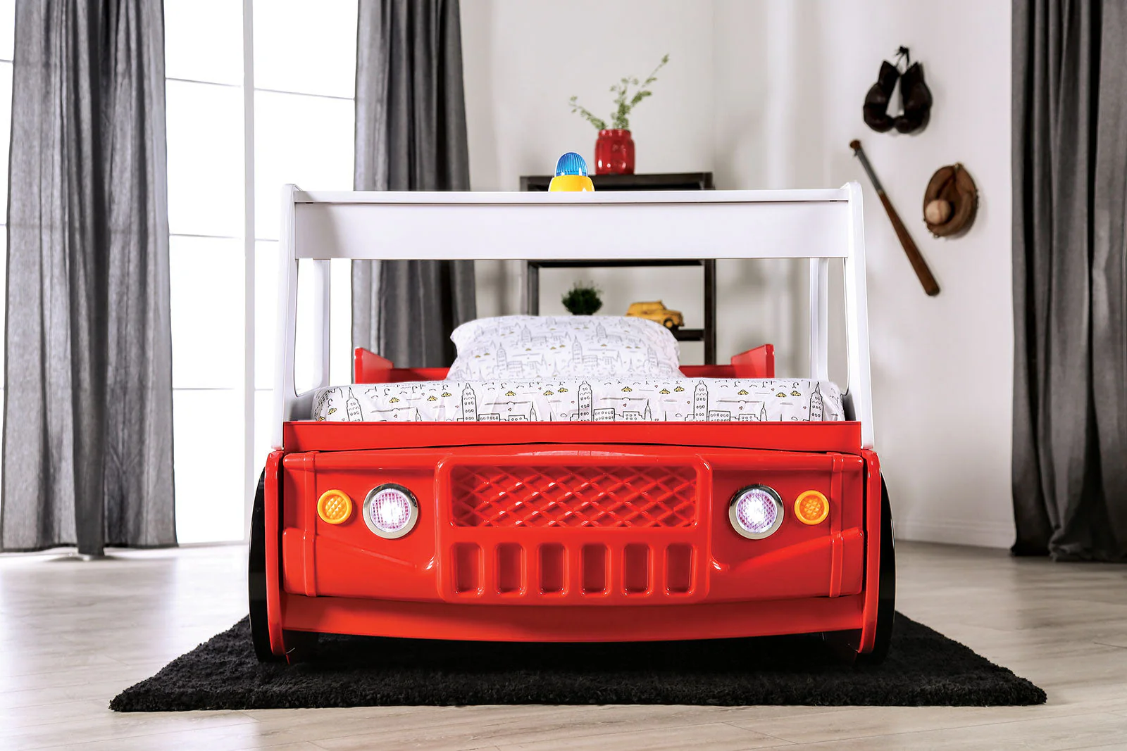 Firestall Red Twin Bed - Image 3