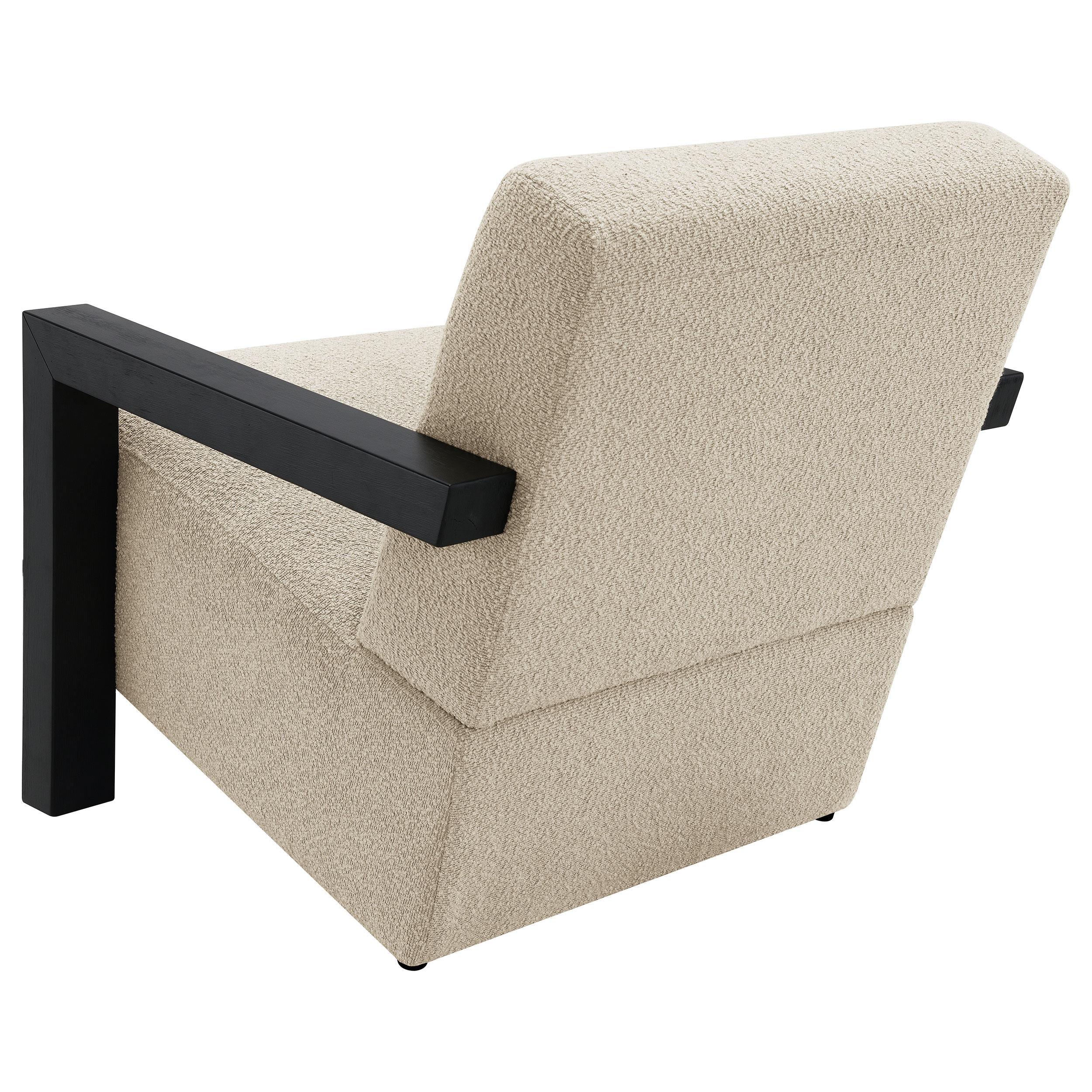 Fitzroy Latte Boucle Upholstered Accent Arm Chair - Image 5