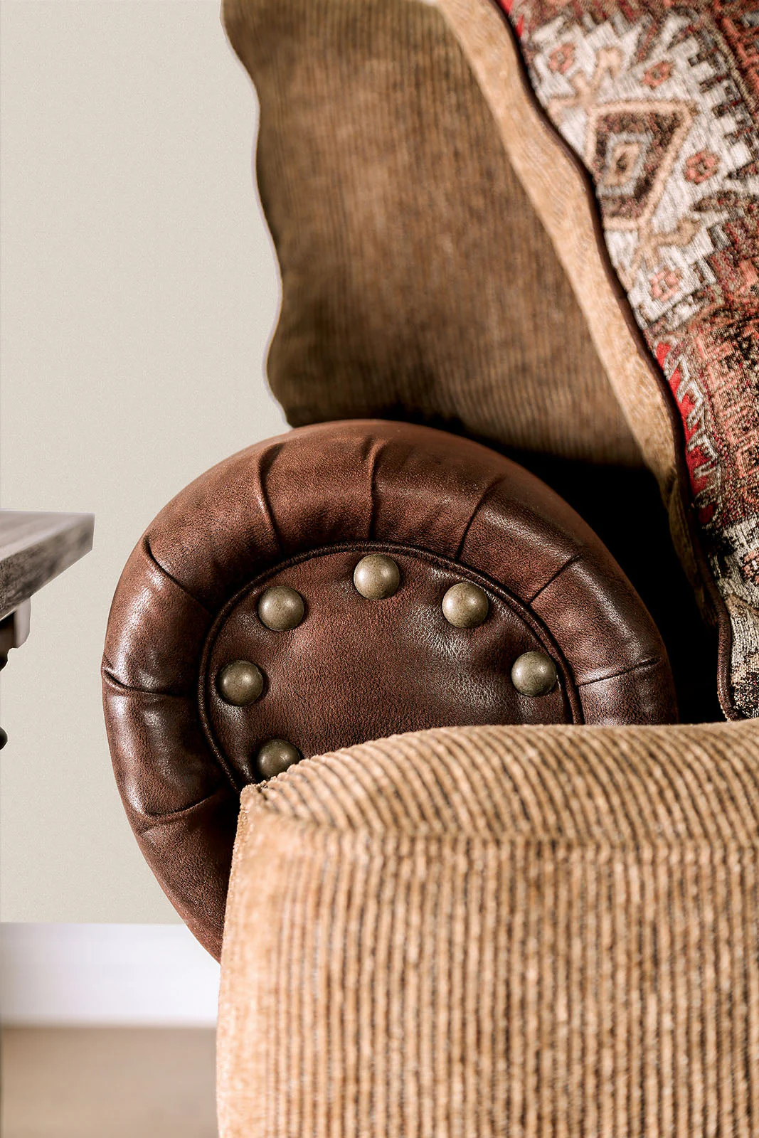 Fletcher Brown/Tan Sofa & Loveseat - Image 4