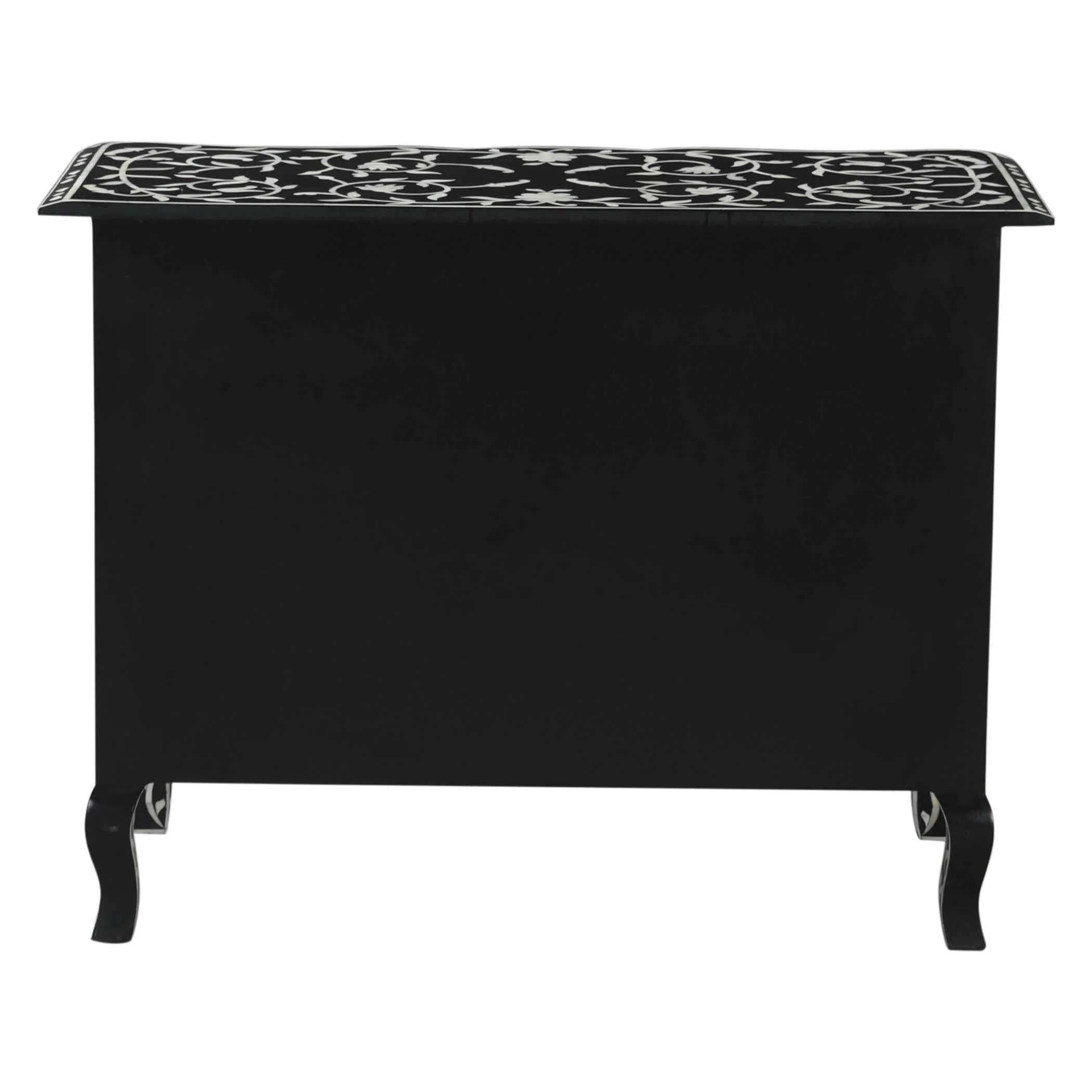 Fleur 42" Two Drawer Chest with Floral Horn Inlay - Image 2