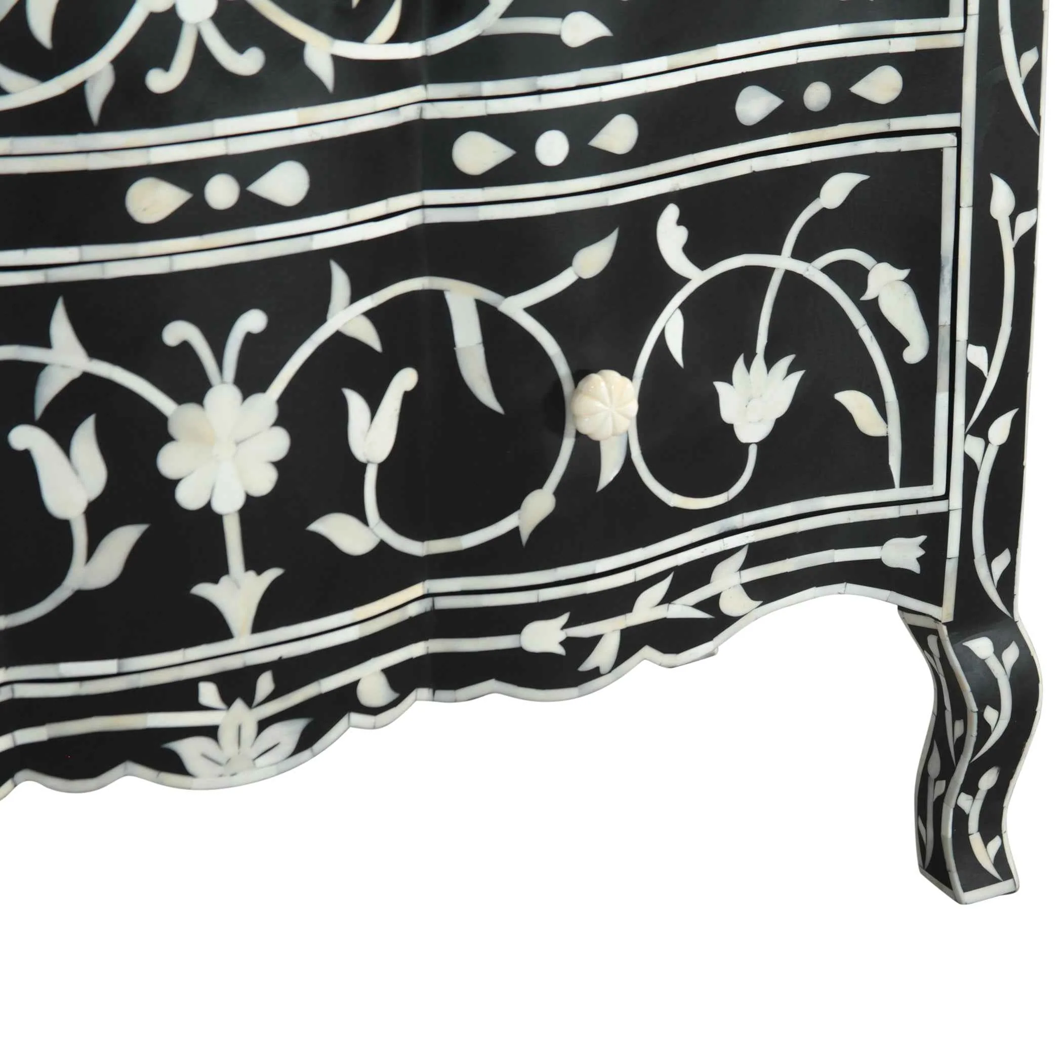 Fleur 42" Two Drawer Chest with Floral Horn Inlay - Image 5
