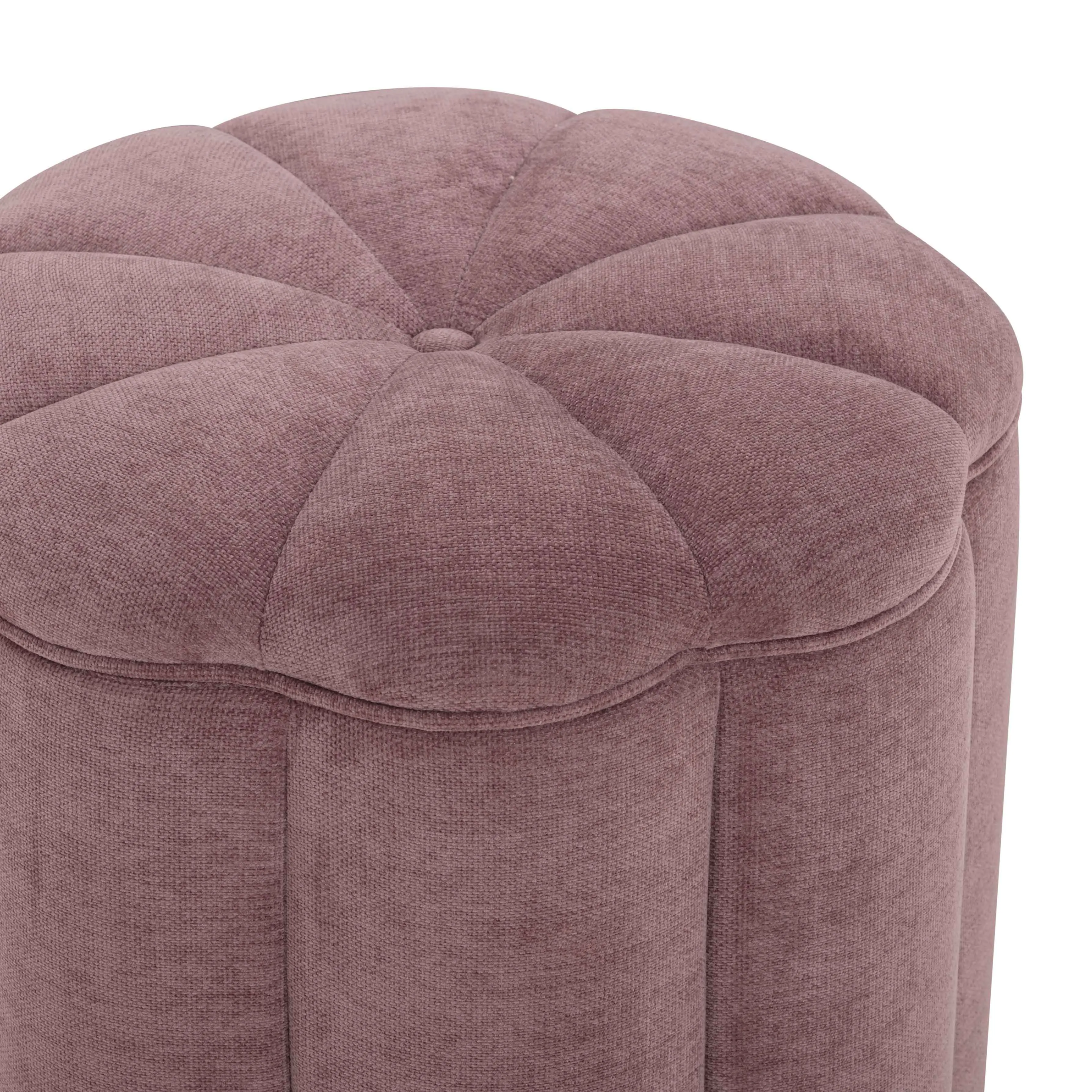 Fleur Textured Velvet Storage Ottoman - Image 3