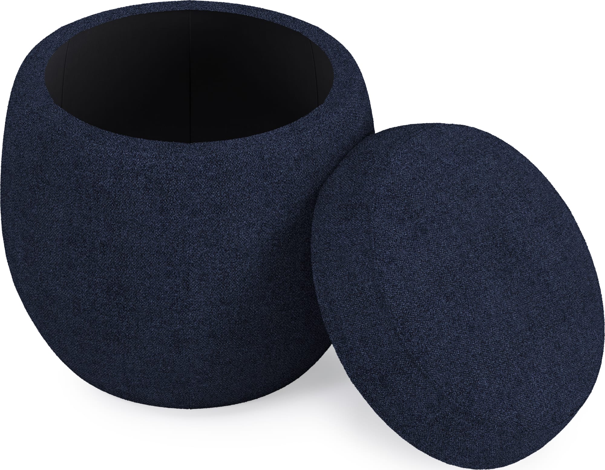 Flex Blue Jeans Upholstered Ottoman - Image 3