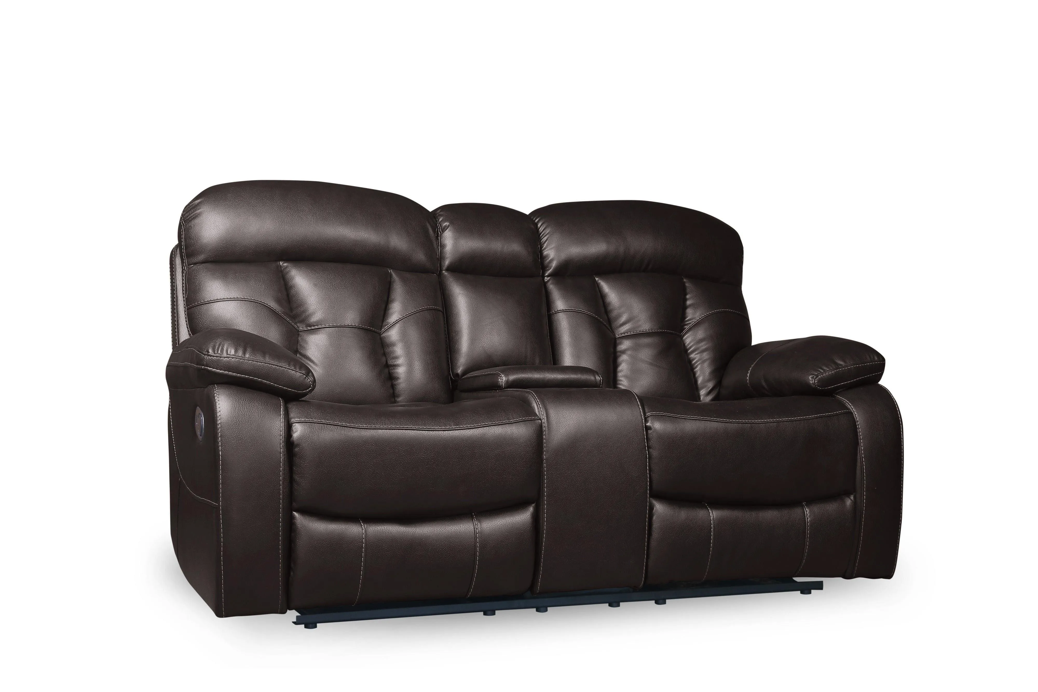 Floyd Brown Power Double Reclining Loveseat - Image 3