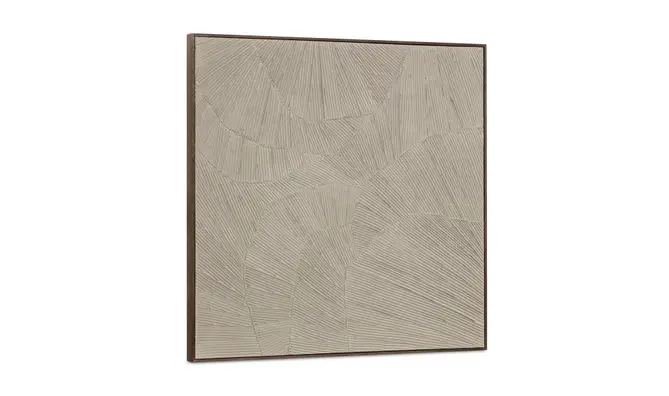 Flutter Framed Painting Cool Beige - Image 2