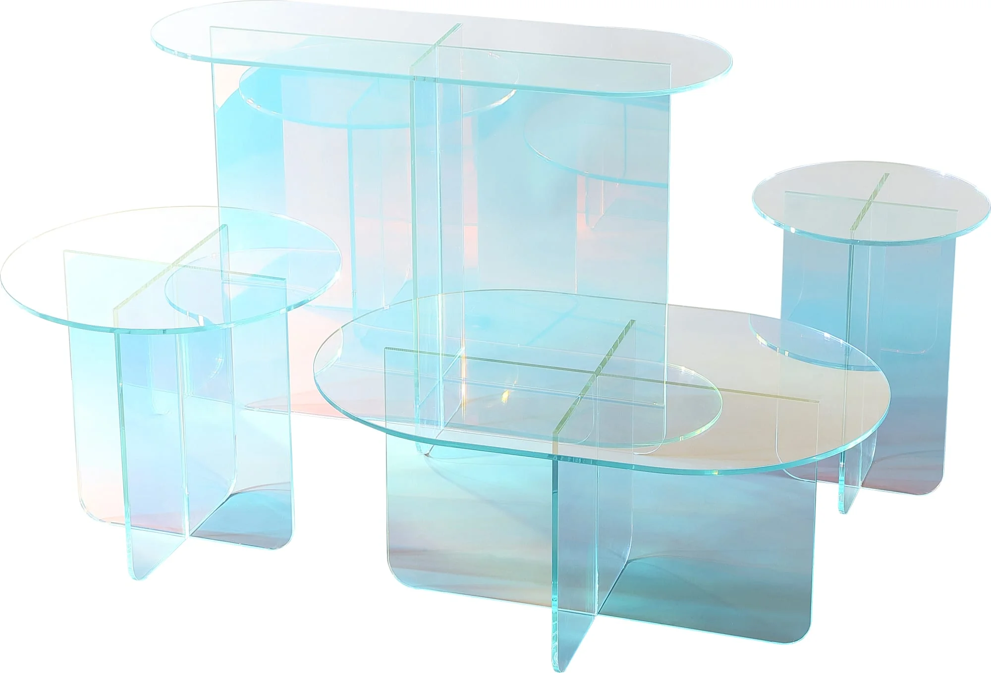 Fomo Iridescent Glass Console Table - Image 8
