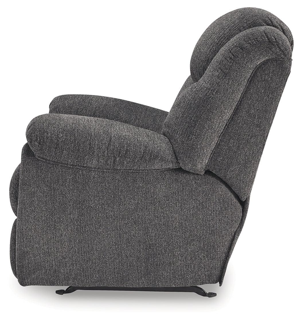 Foreside Charcoal Performance Fabric Manual Rocker Recliner - Image 8