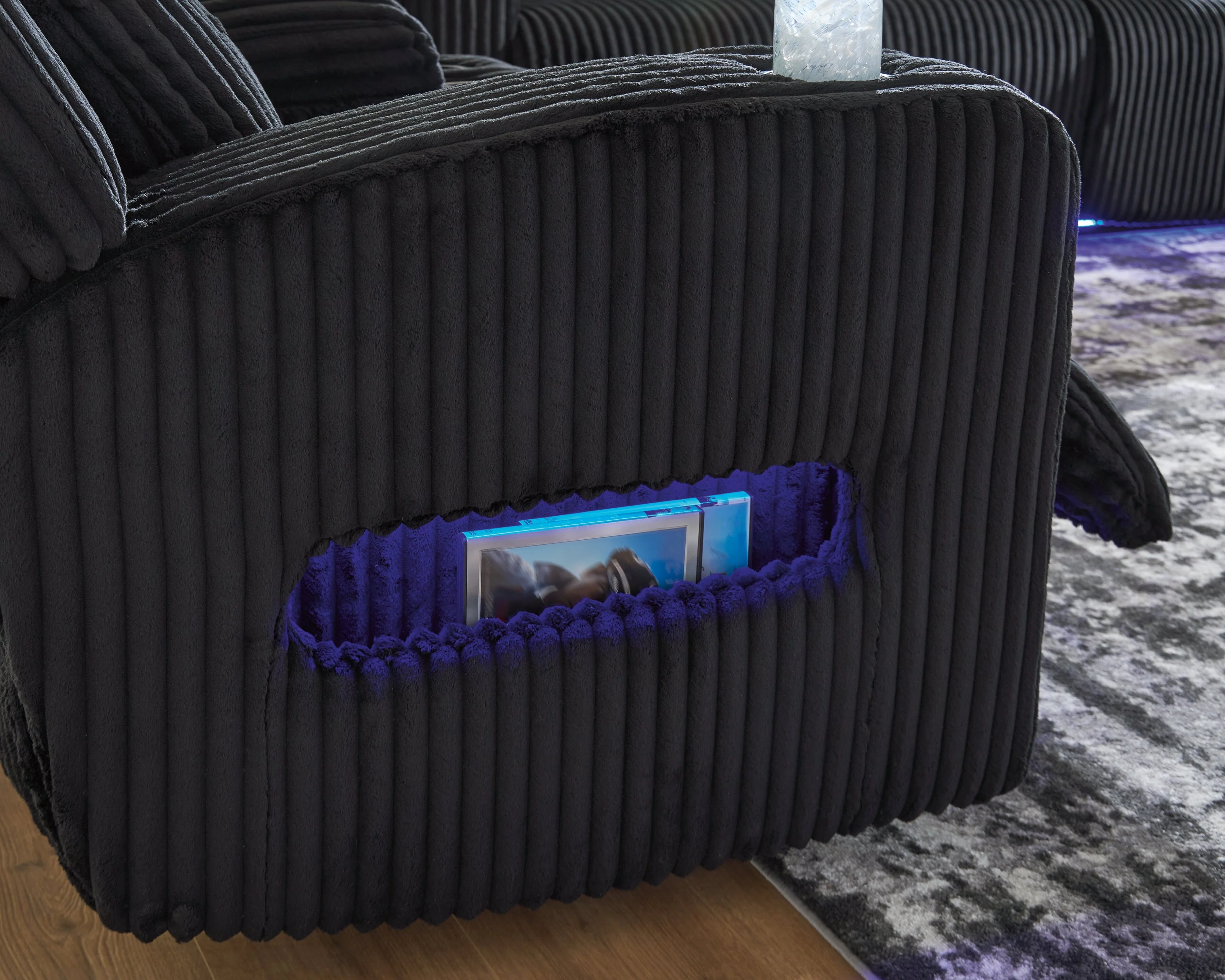 Forest Lake Black Power Reclining Sofa and Loveseat - Image 6