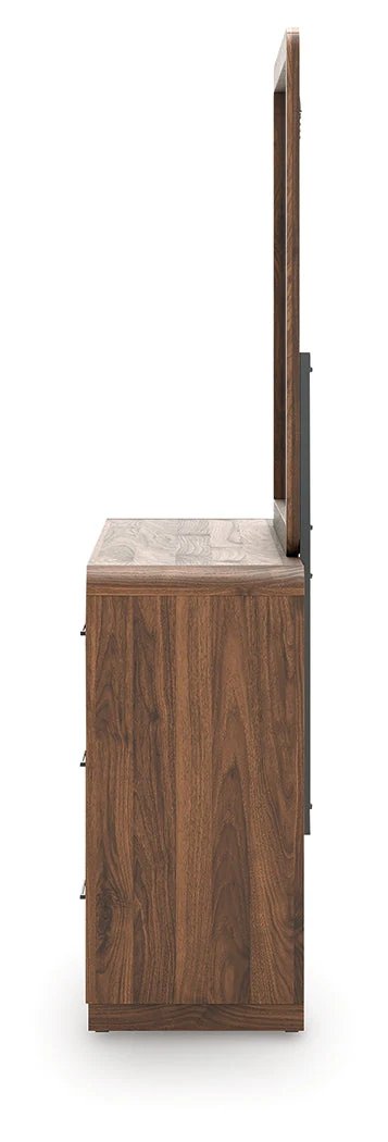 Fortlorn Walnut Brown Dresser and Mirror - Image 7