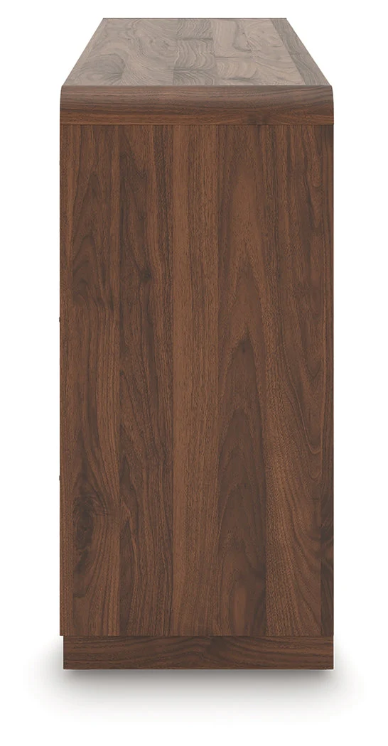 Fortlorn Walnut Brown King Panel Bed, Dresser and Nightstand - Image 8