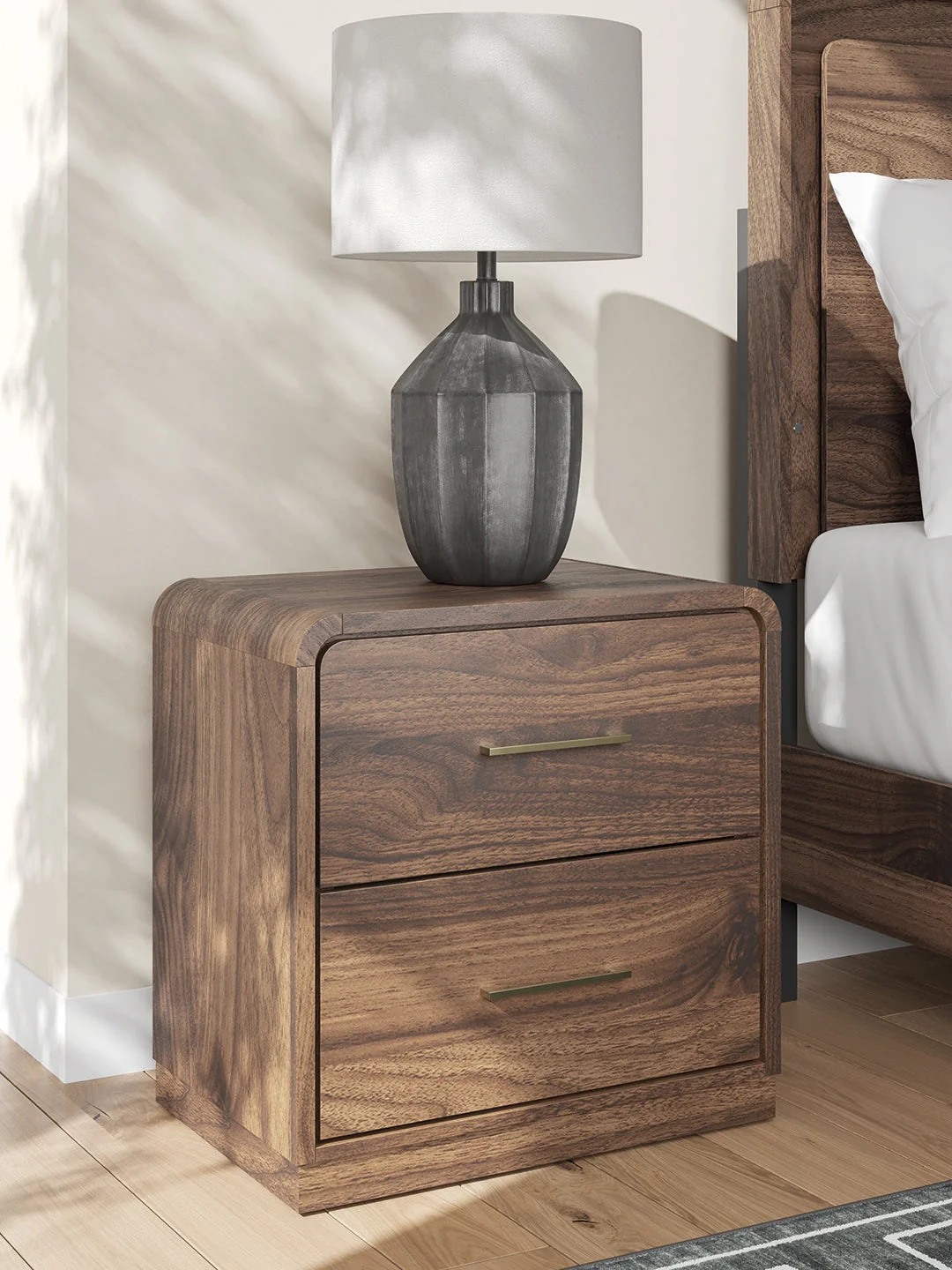 Fortlorn Walnut Brown Queen Panel Bed, Dresser, Mirror and Nightstand - Image 29