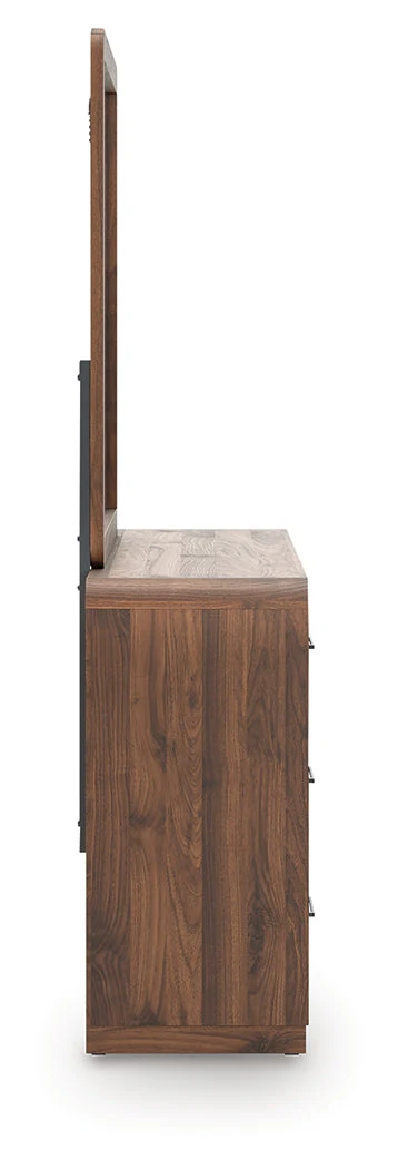 Fortlorn Walnut Brown Queen Panel Bed, Dresser, Mirror and Nightstand - Image 5