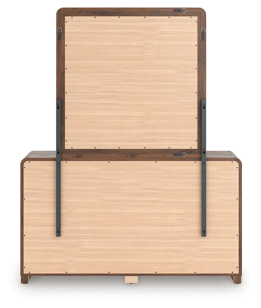 Fortlorn Walnut Brown Queen Panel Bed, Dresser, Mirror and Nightstand - Image 6