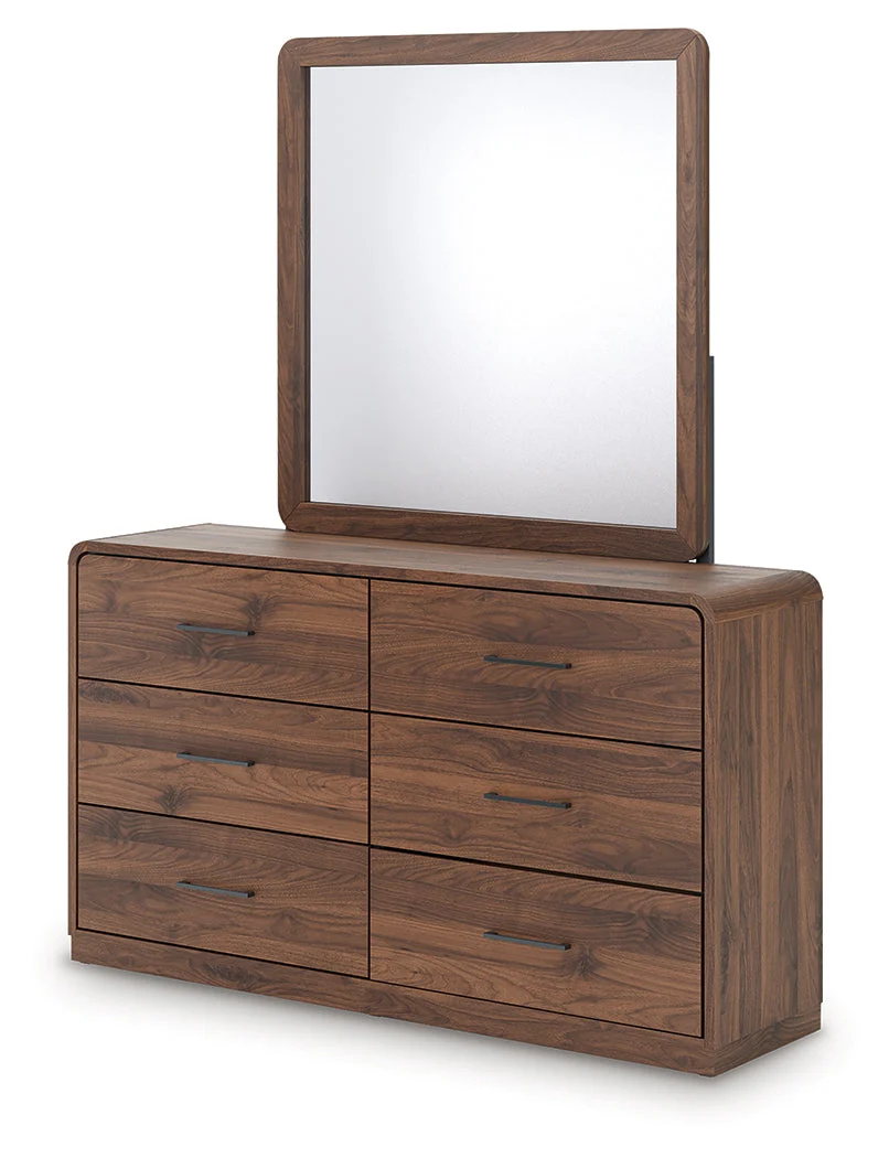 Fortlorn Walnut Brown Queen Panel Bed, Dresser, Mirror and Nightstand - Image 8