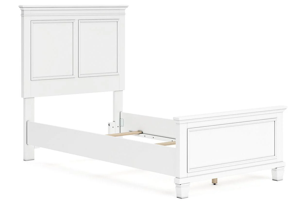 Fortman White Twin Panel Bed - Image 3