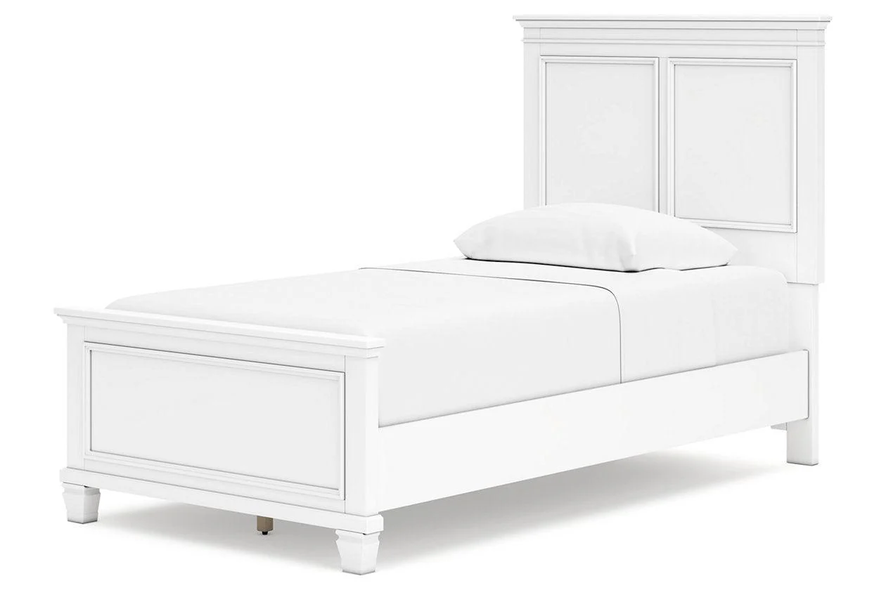 Fortman White Twin Panel Bed - Image 4