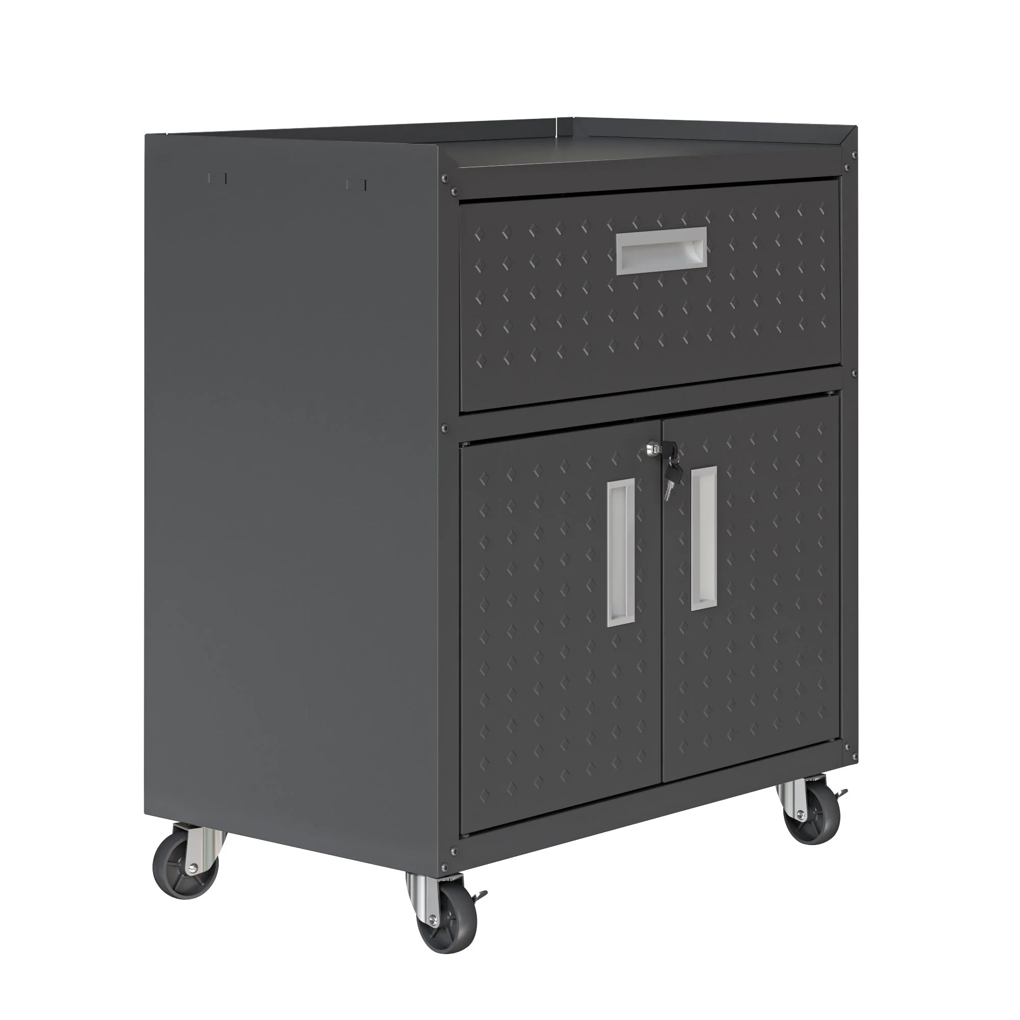 Fortress 31.5" Mobile Garage Cabinet with Drawer and Shelves in Charcoal Grey - Image 6