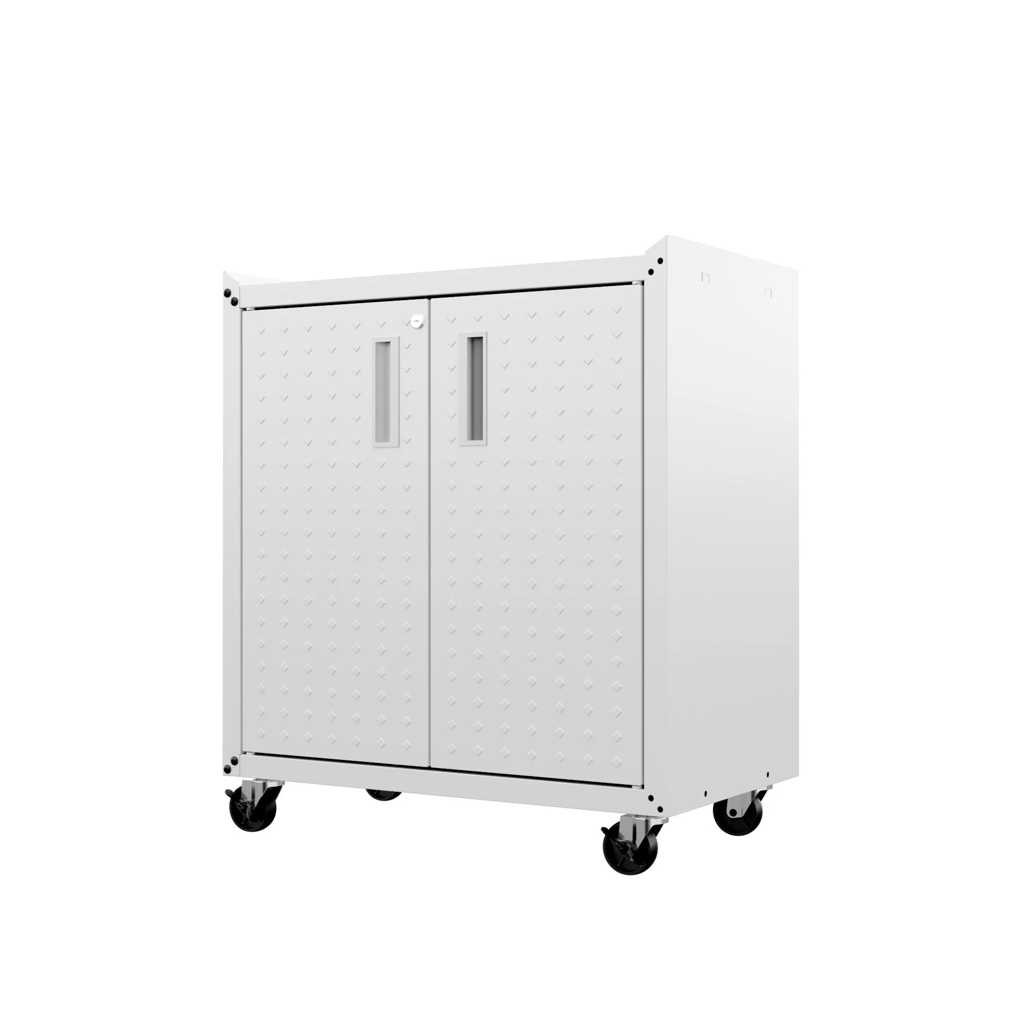Fortress 31.5" Mobile Garage Cabinet with Shelves in White - Image 9