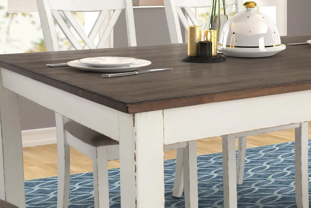 Fortress Chestnut/Vintage White 7-Piece Dining Set - Image 5