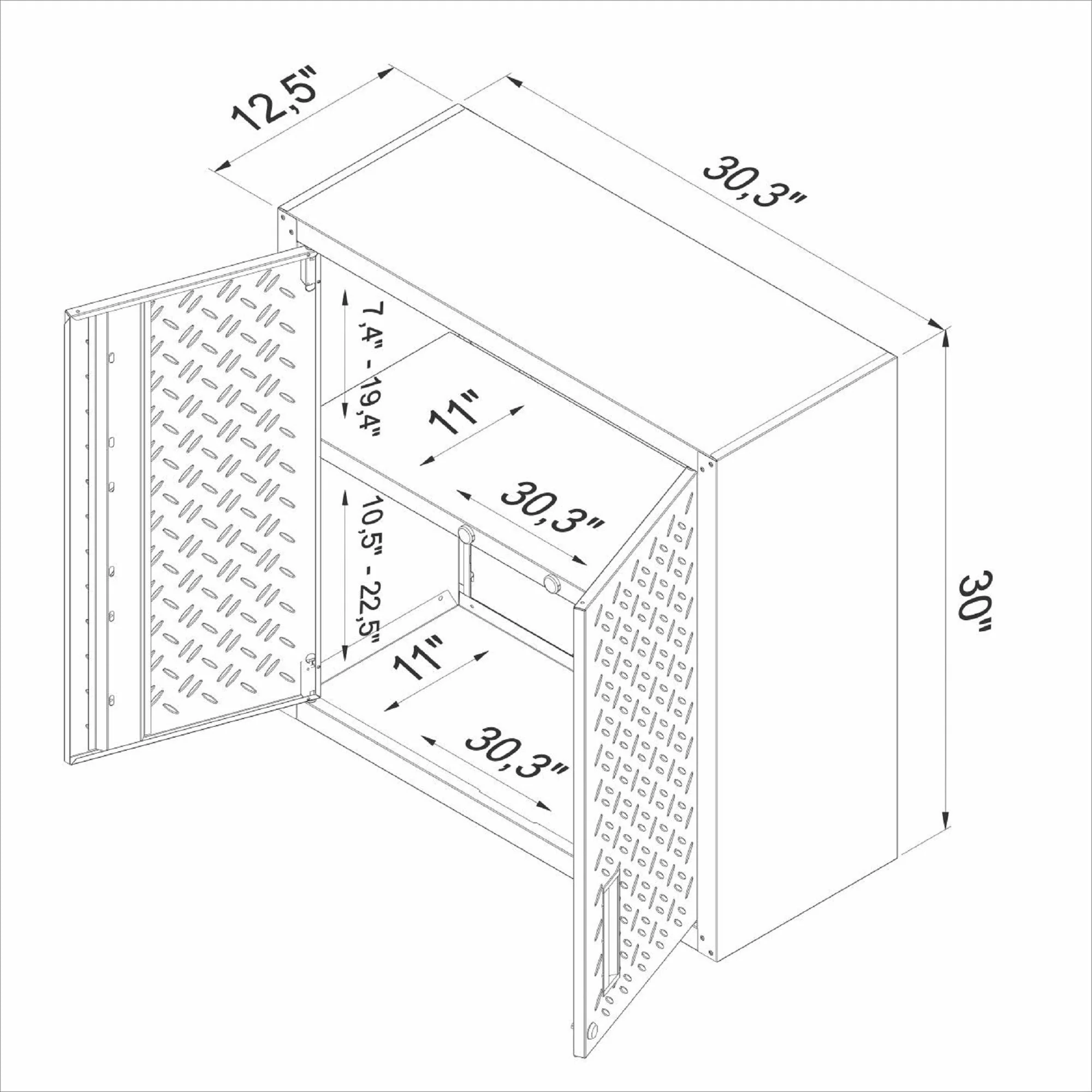Fortress Floating Garage Cabinet in Grey - Image 5
